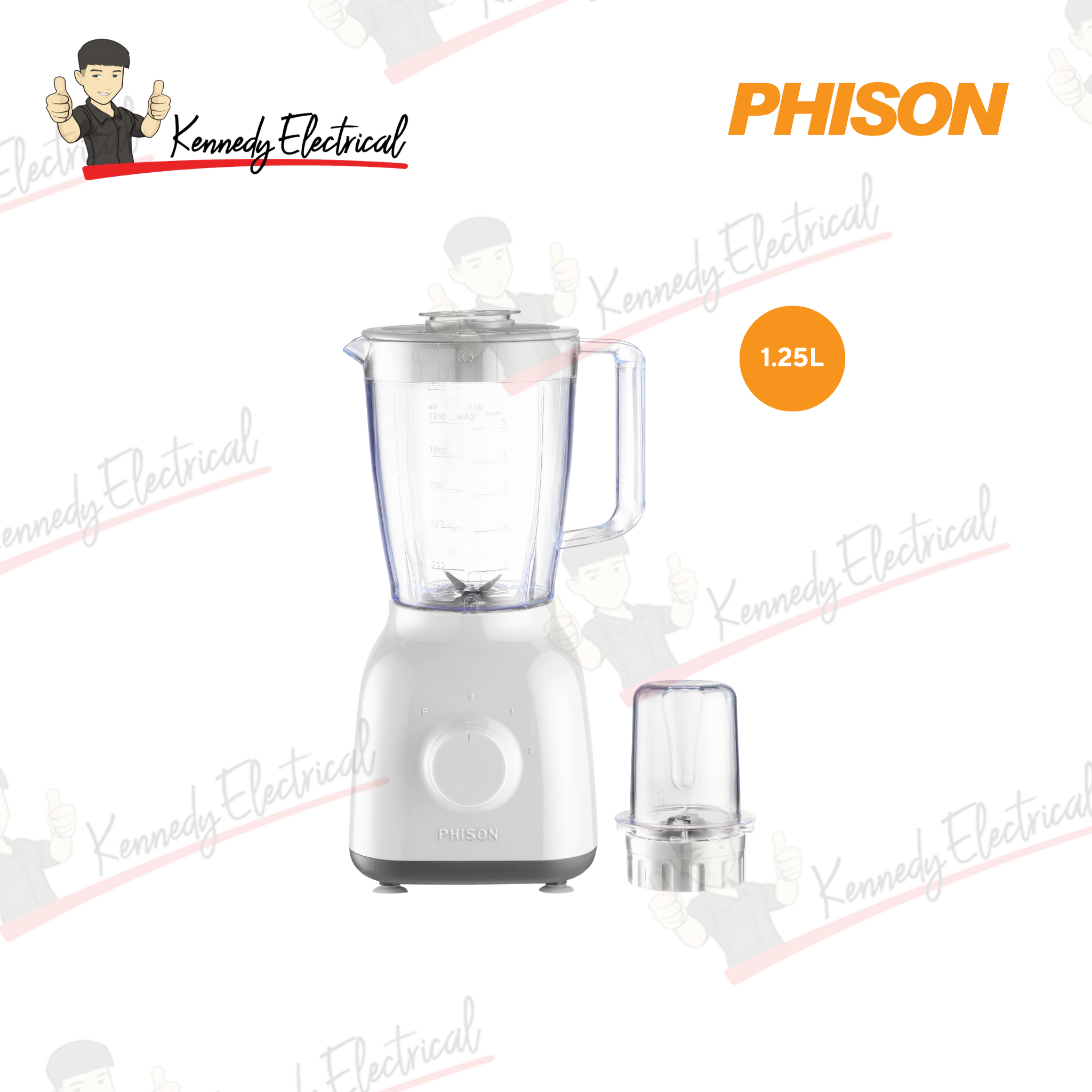 Phison 1.25L Blender With Dry Mill PBL-2104
