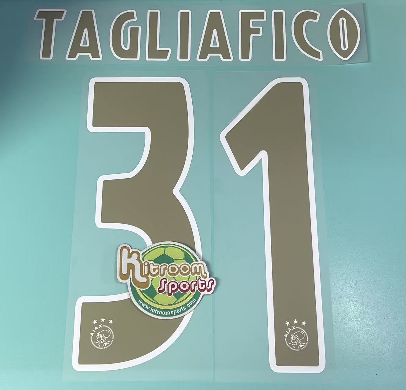 2018-19 Ajax Away Nameset #31 TAGLIAFICO