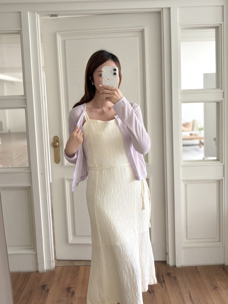 Romance Slim Cami Dress (Ivory)