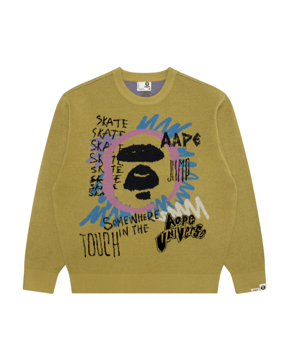 AAPE AAPEUNVS graphic knit sweater (E340XXR)