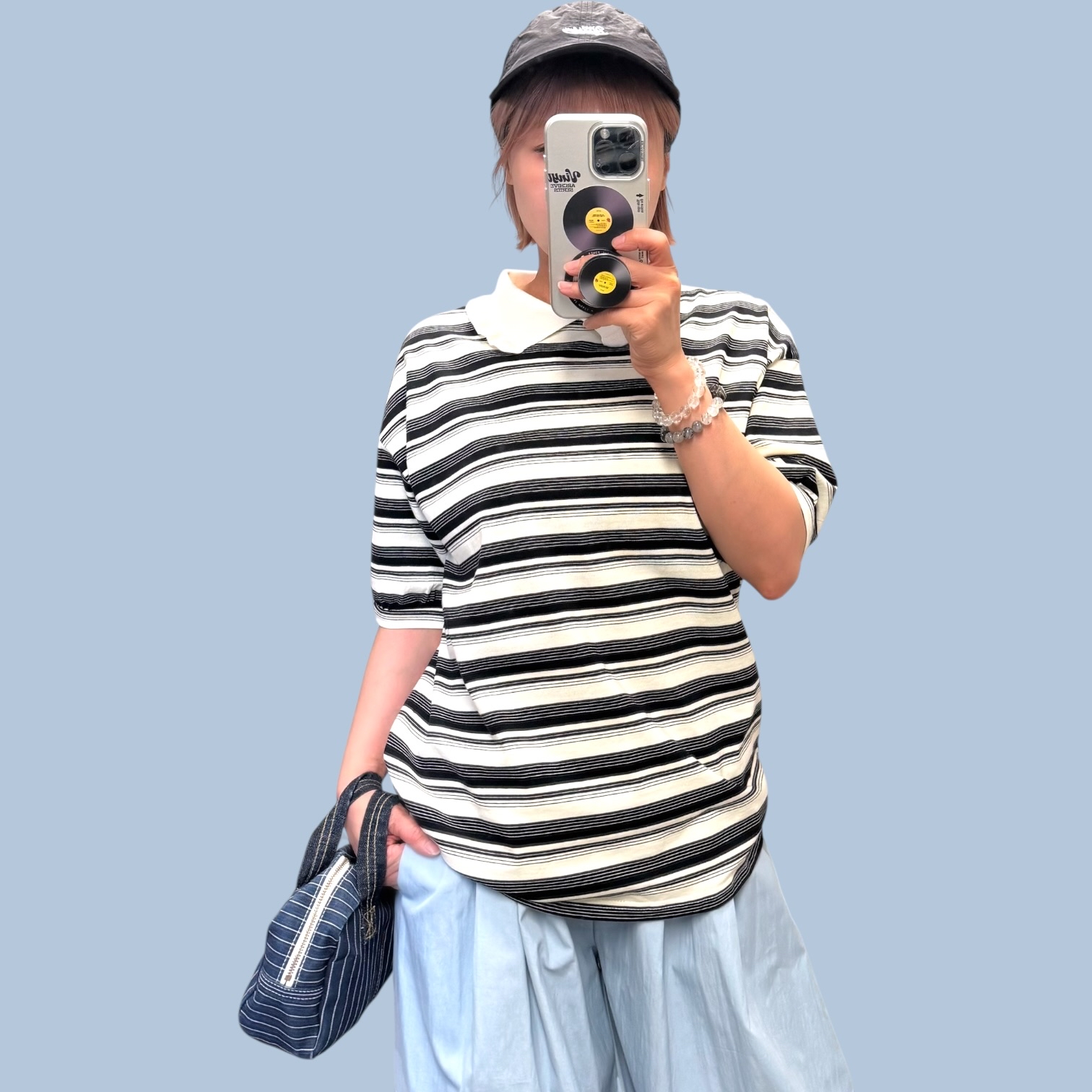 221422 反領橫間Tee