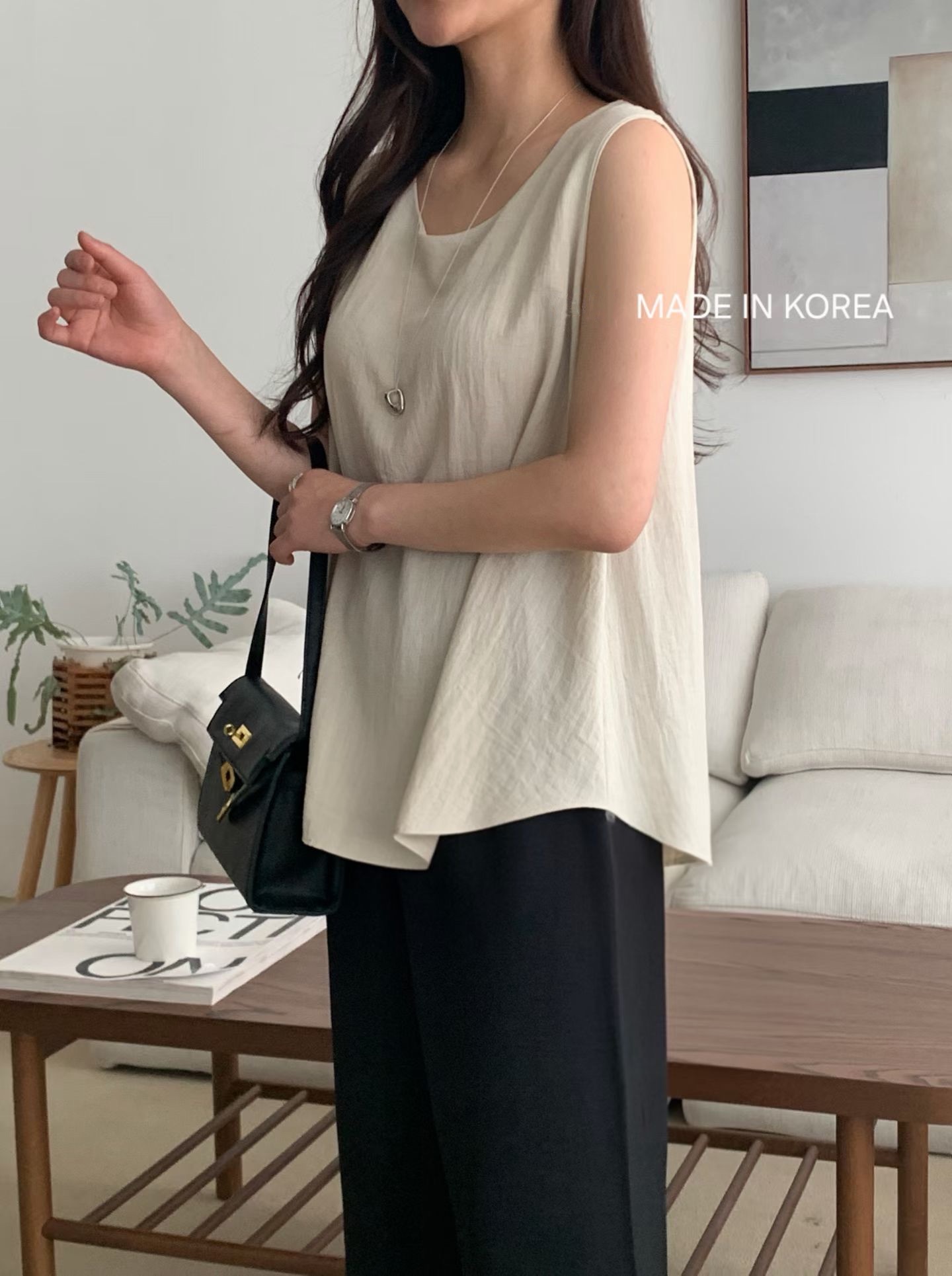 G6455 暗紋布料背心