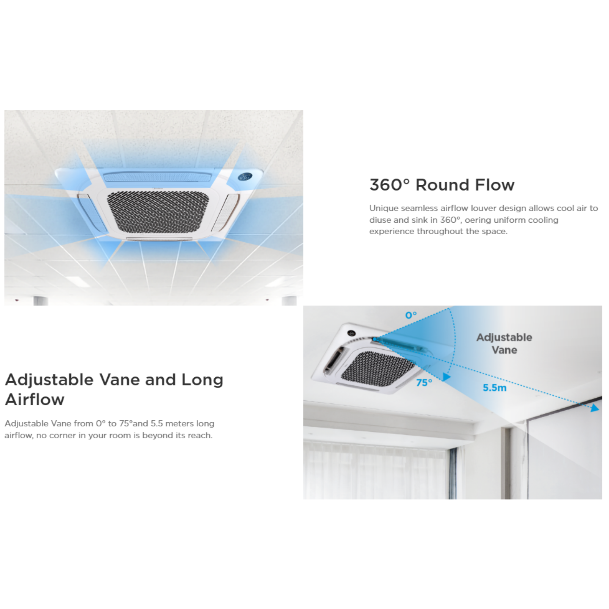 Midea 2.5Hp R32 Non Inverter Ceiling Cassette MCDXMY-25CN8-SP