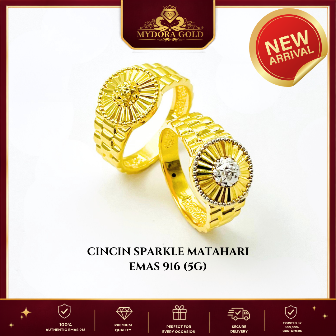 MYDORA Cincin Sparkle Matahari (5G) l EMAS 916/22K