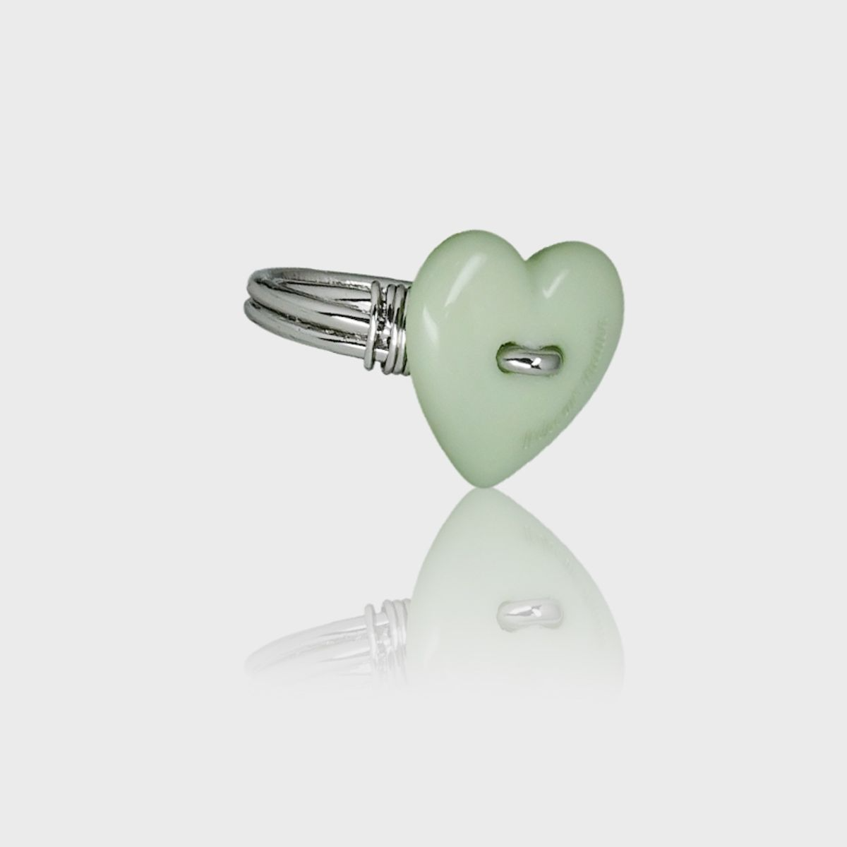 [It doesnt matter] Sewing Button Ring Heart (3種)