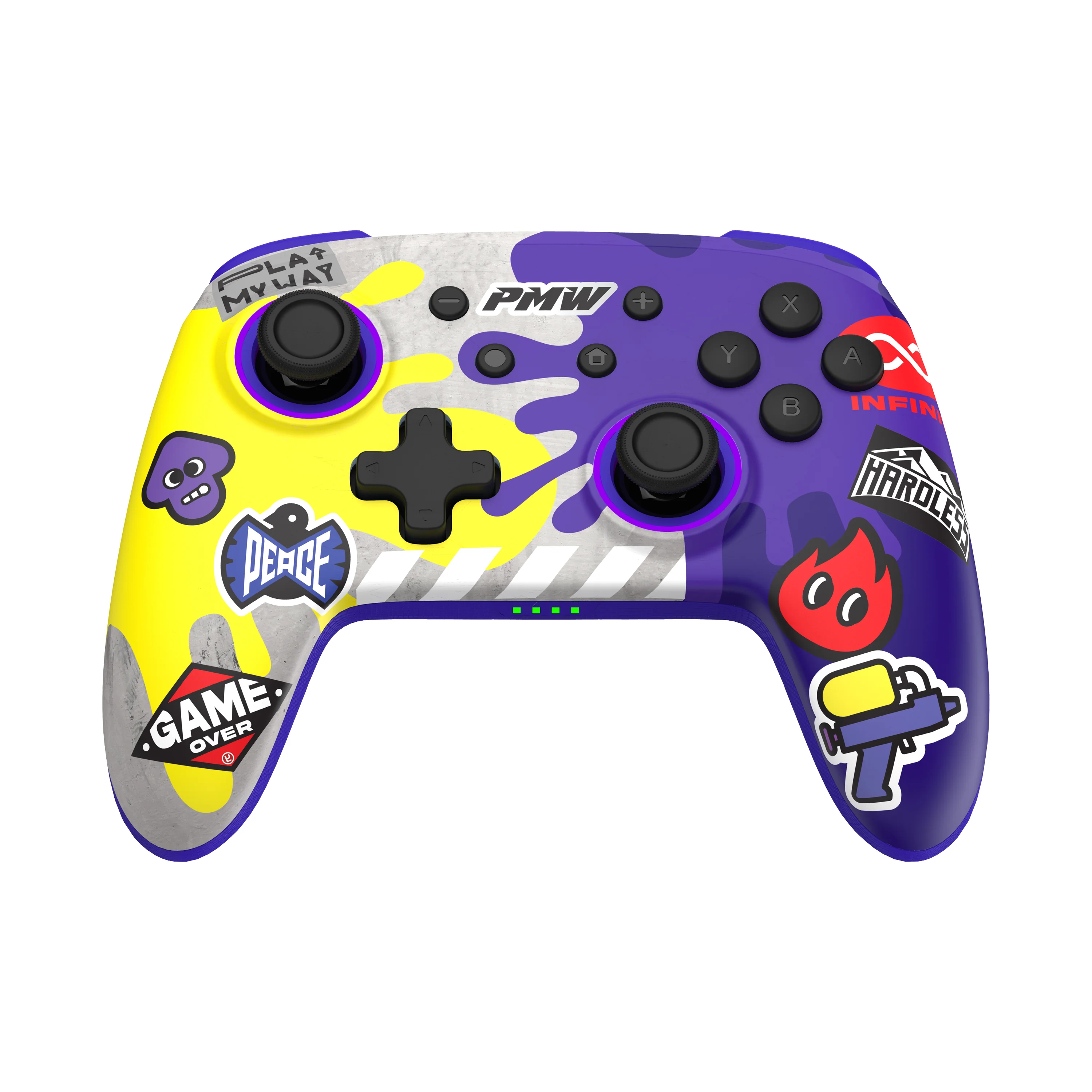 NS 良值無線控制器 噴漆少女 IINE Splatoon Purple Wireless Pro Controller L695 NSW-1843