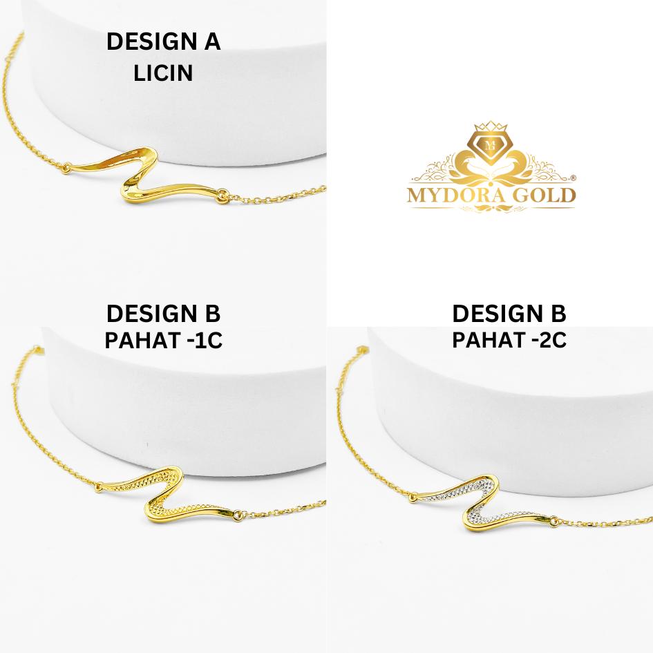 MYDORA Rantai Tangan Sauh Fesyen + Ombak Rindu SERIES l EMAS 916/22K