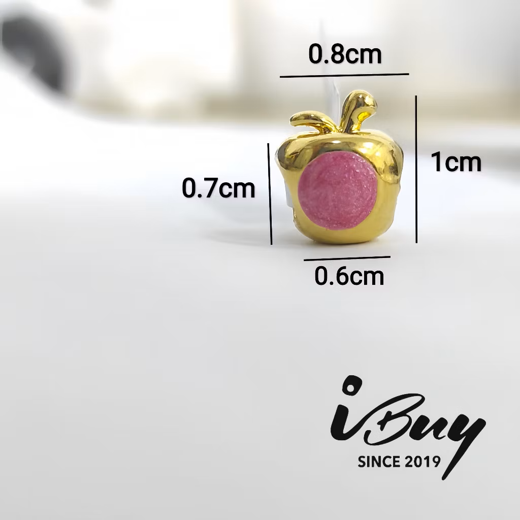 916 GOLD 3L APPLE CHARM BEAD 916 金 3L 苹果串咀