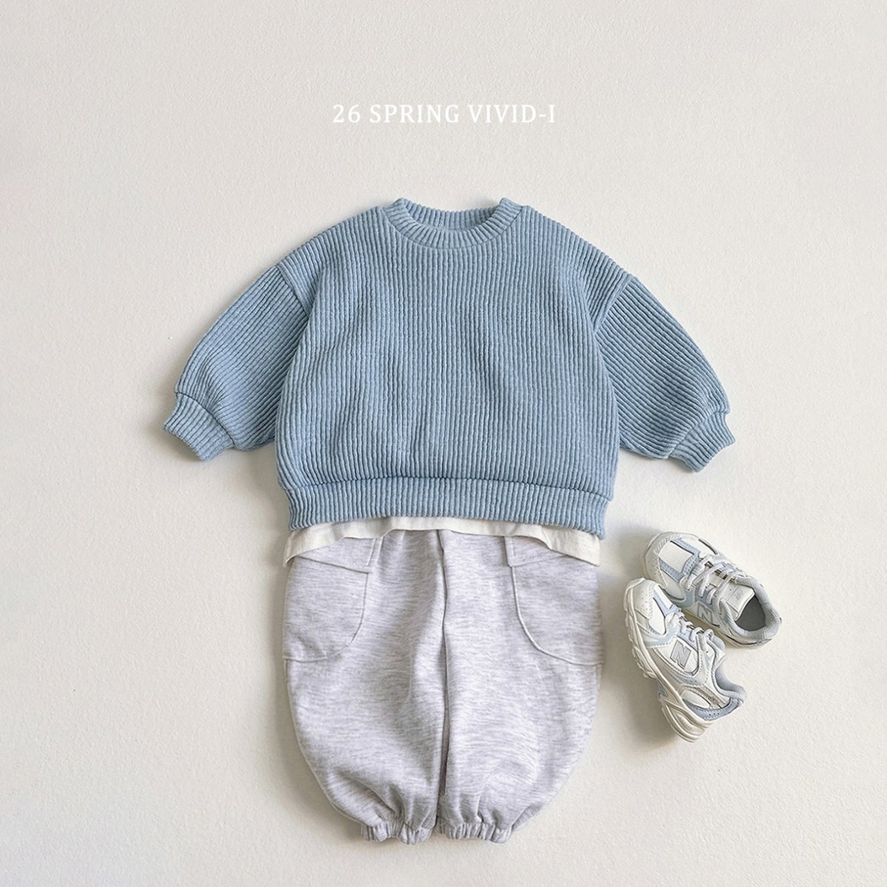 🌸預訂 韓國直送🌸🇰🇷VIVIDI三色寬鬆羅紋針織衛衣