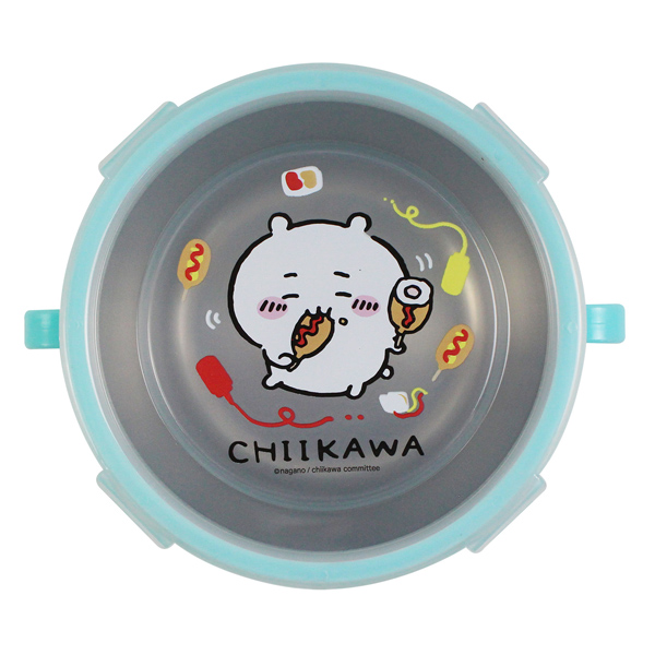 【台灣】CHIIKAWA 不銹鋼雙耳隔熱餐碗（粉藍）