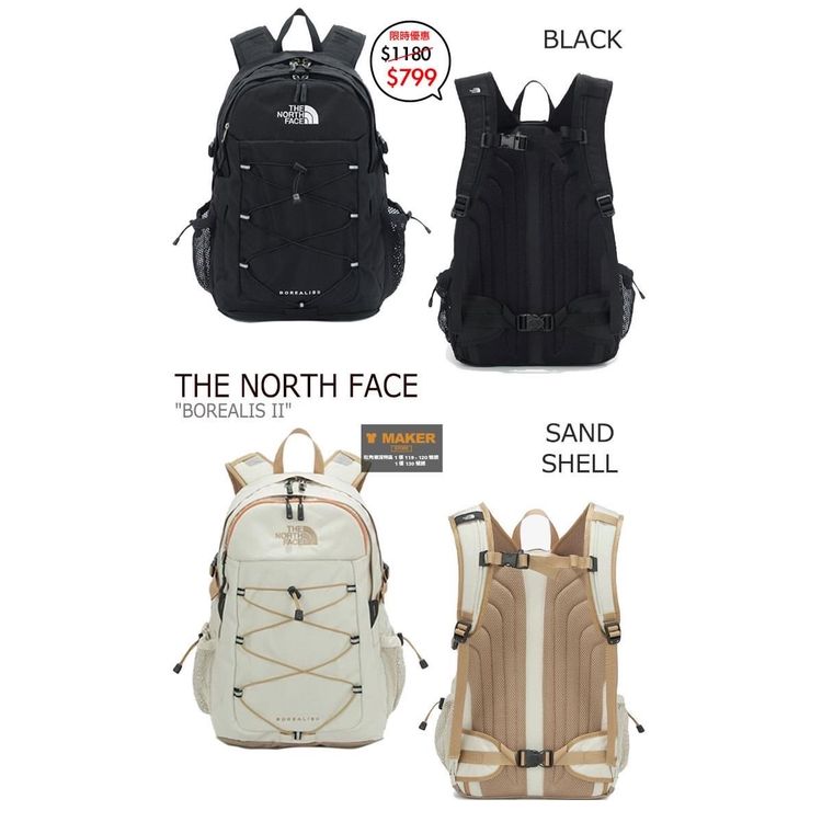 韓國直送The North Face White Label 系列BOREALIS II Backpack 上架