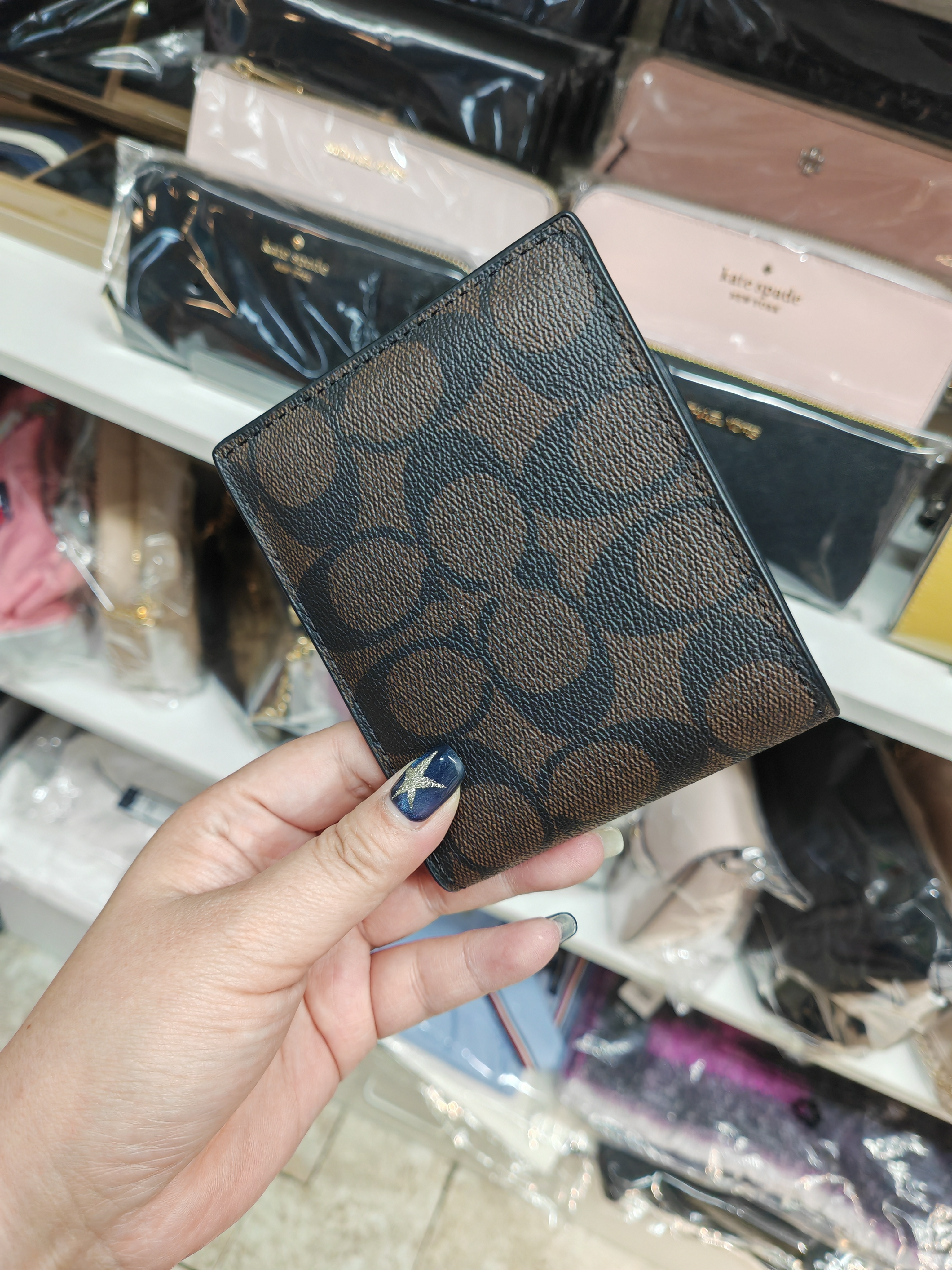 香港現貨-Coach men's wallet 深啡併淺啡色