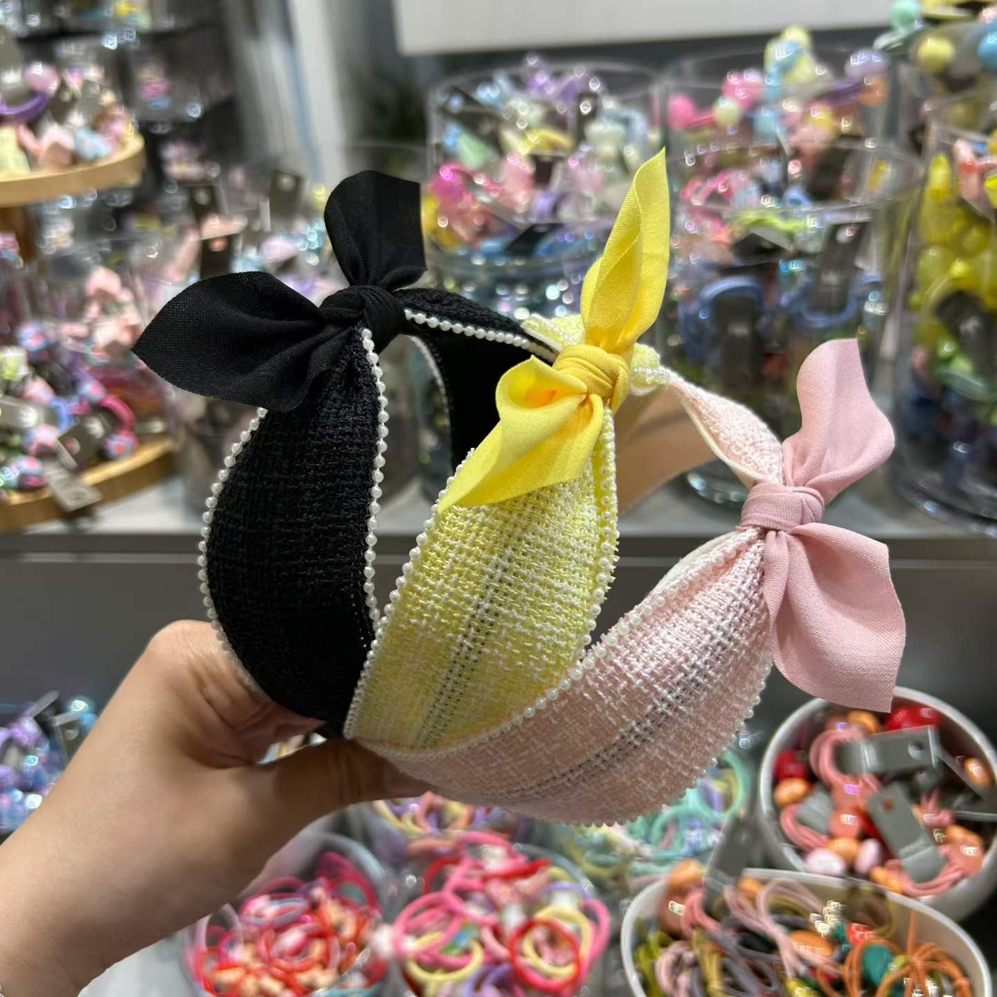🎀 珍珠蝴蝶結兒童頭箍 🎀