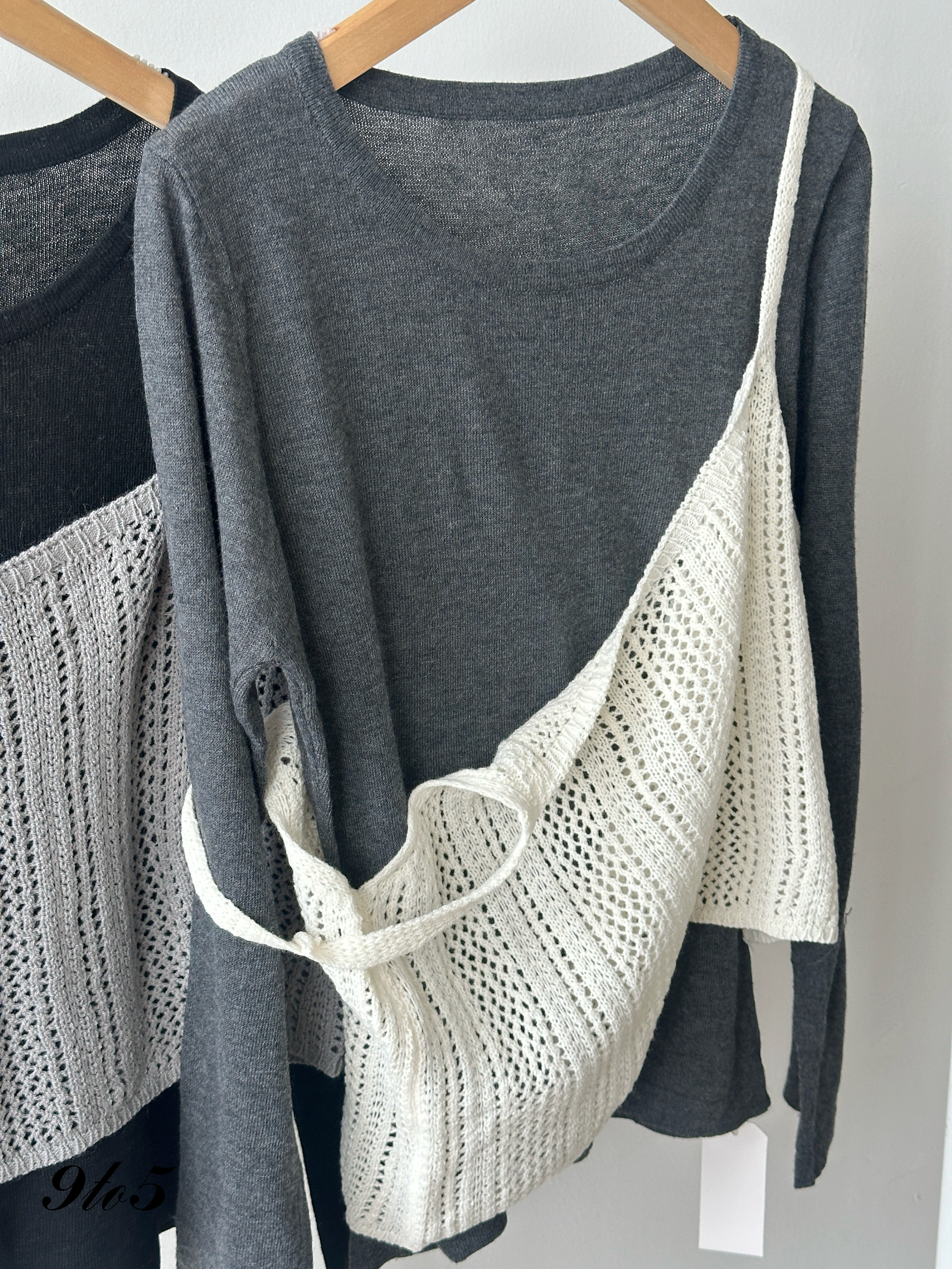 T4099 Two-Piece Knit Top - 5 Colors 