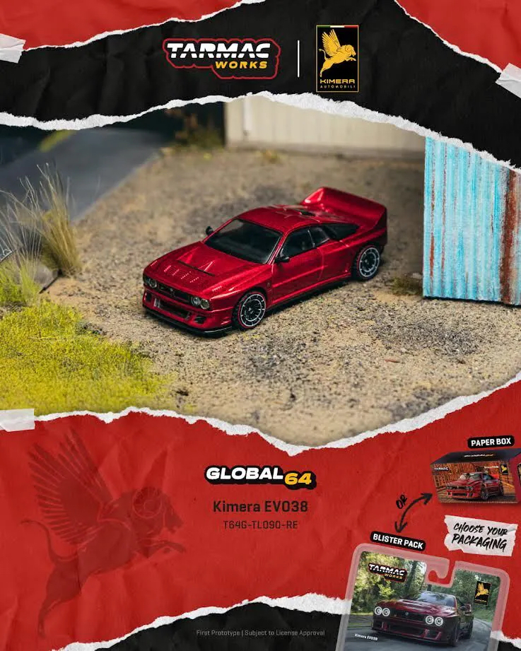 (預訂 Pre Order) Tarmac Works  ( T64G-TL090-RE ) Kimera EVO38 Red