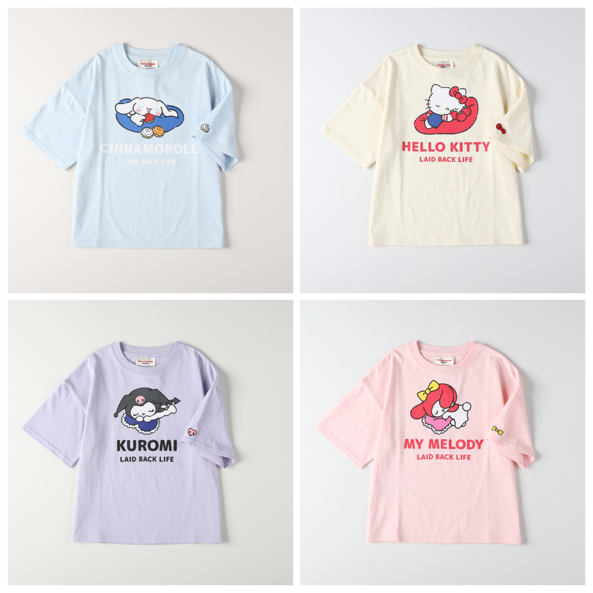 日本預訂📍日本Sanrio x Right On得意訓覺樣系列 - 小童短袖Tee