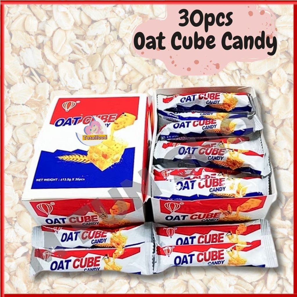 [30PCS] OAT CUBE CANDY WITH MULTIPLE FUN FLAVORS 13.5G HALAL GULA-GULA BIJIRIN BENTUK KOTAK