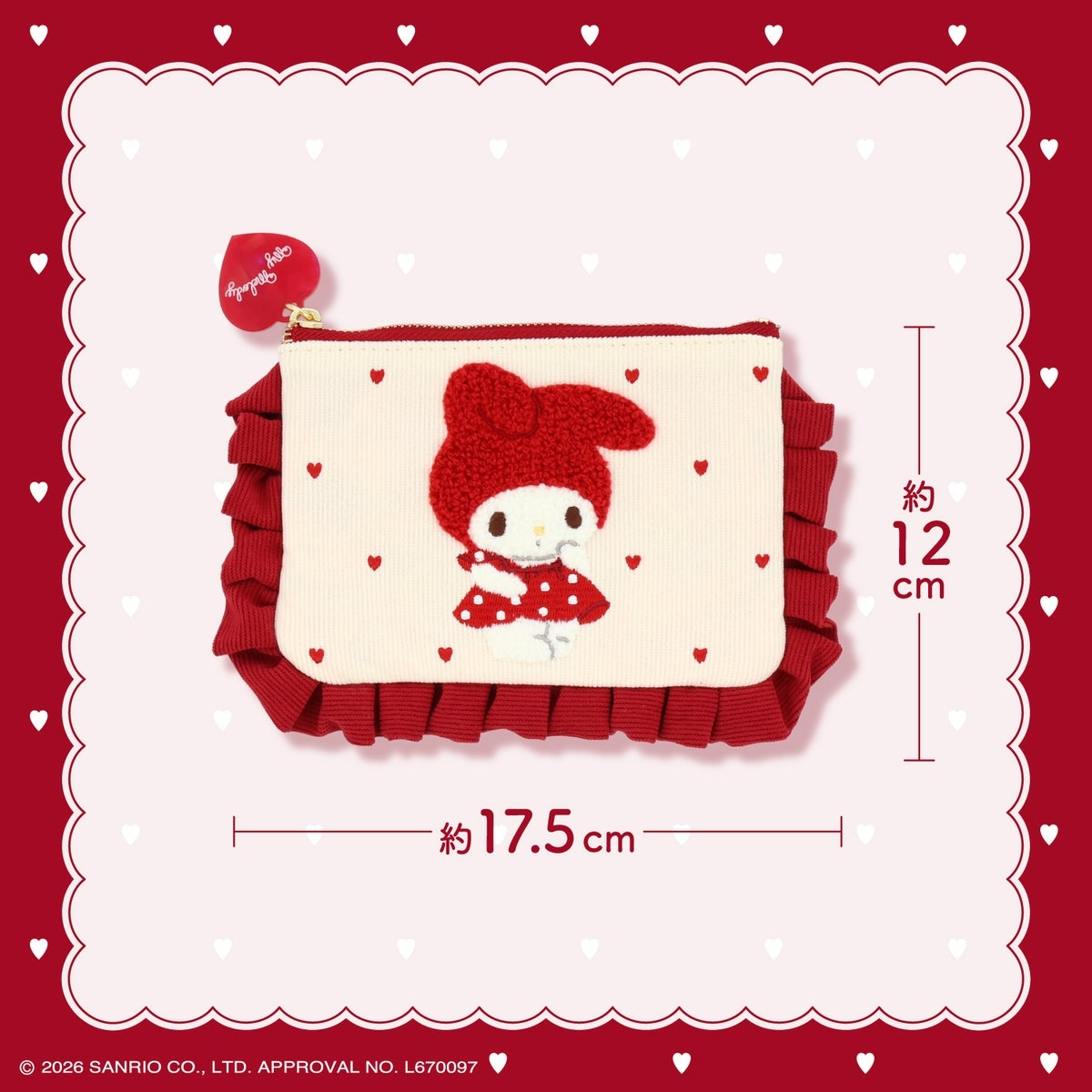 🌸 【預訂】Tissue Pouch - My Melody Lady Red Series