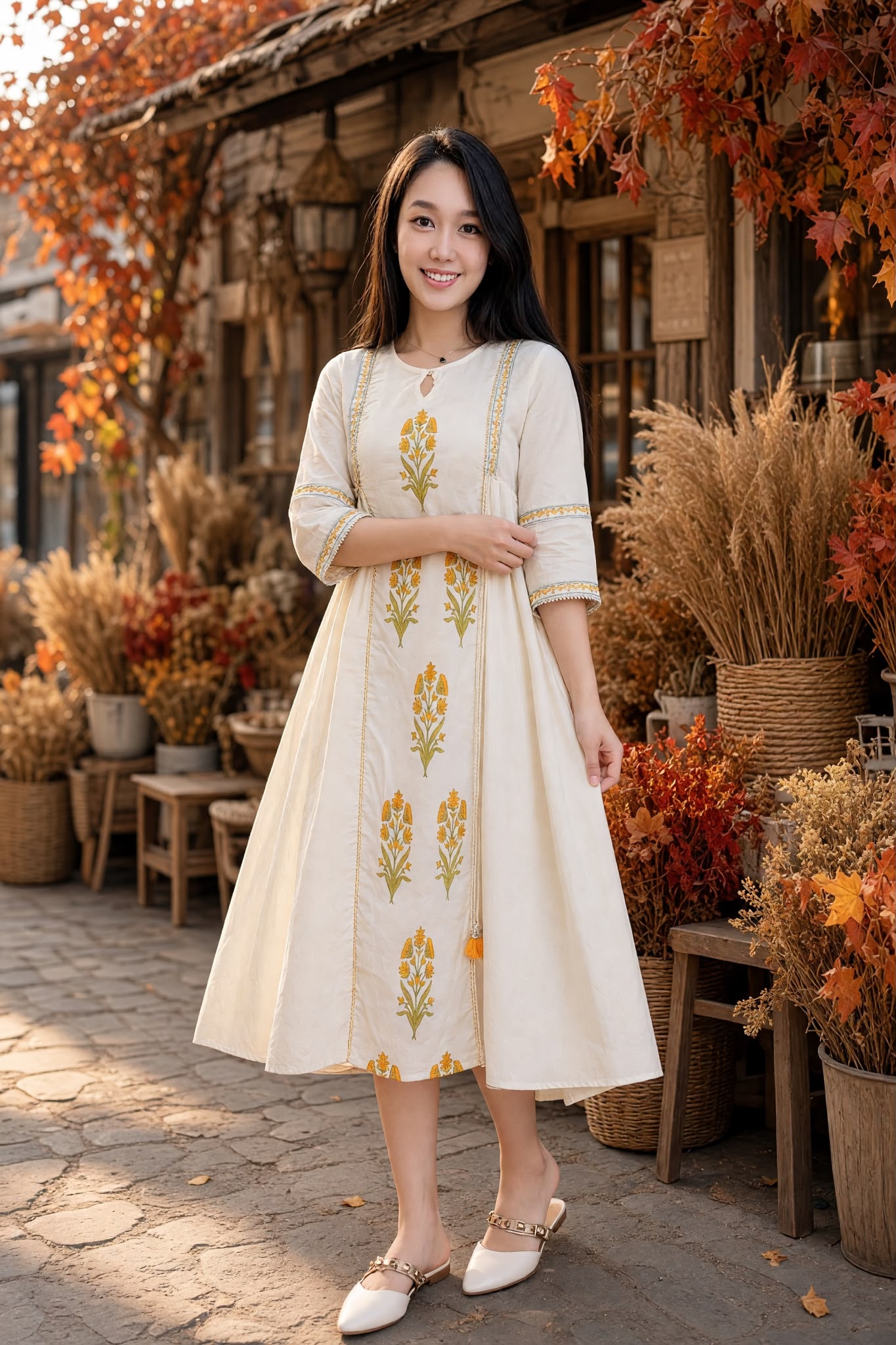 3535 Light Yellow Flower Cotton OP