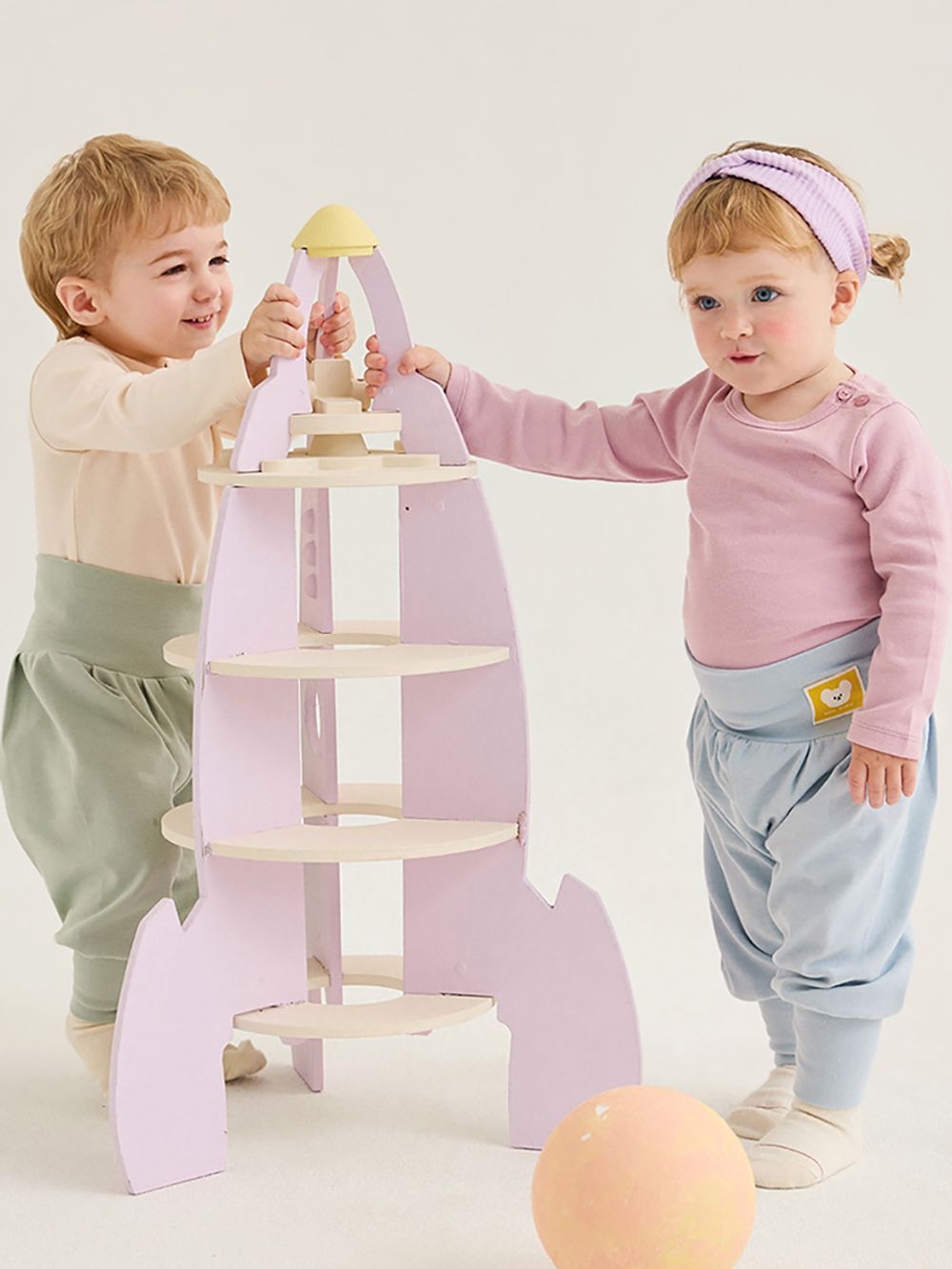 🌸預訂 韓國直送🌸🇰🇷Milk Baby兩色小熊標籤長袖包腹家居服上下套裝