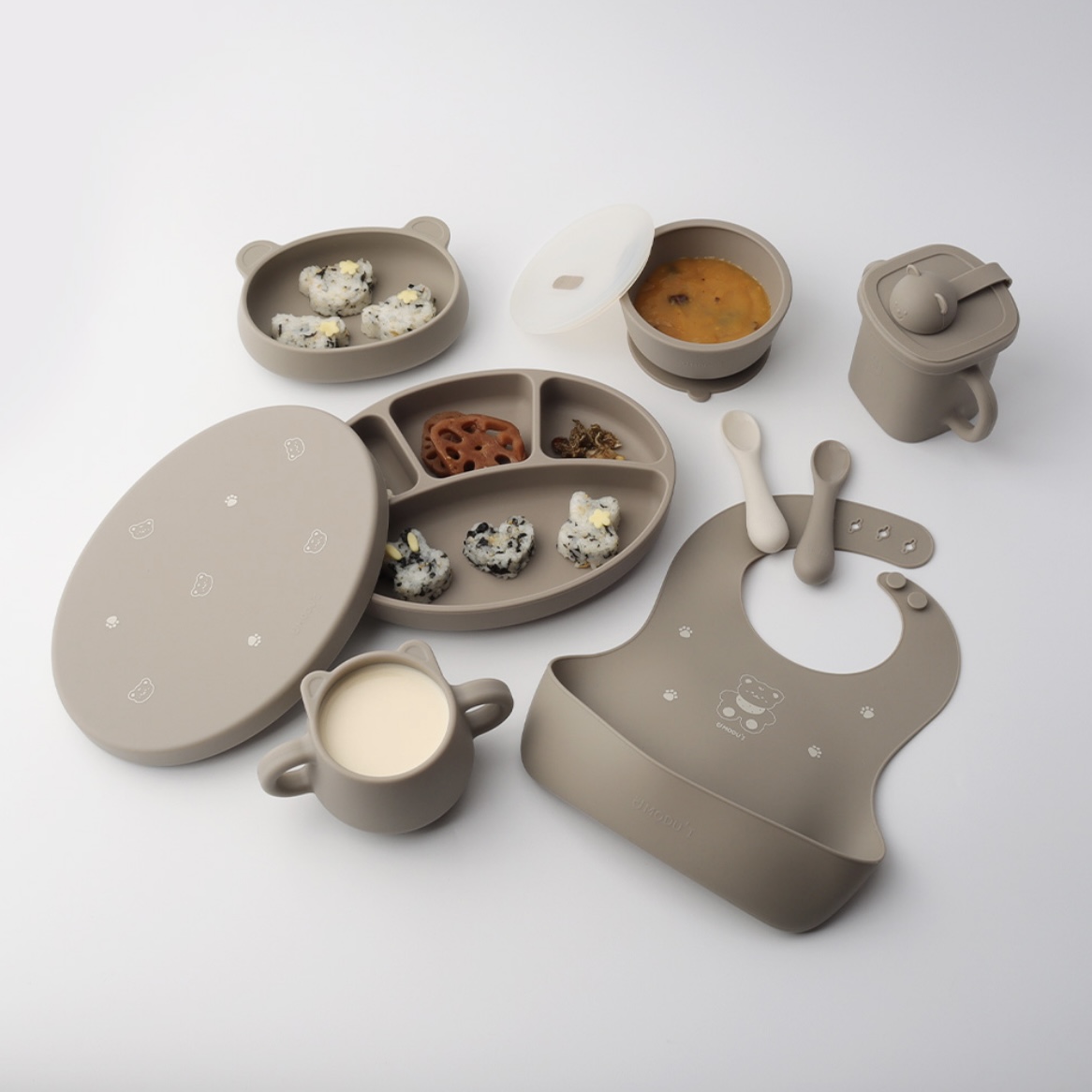 MODU'I 全能鉑金矽膠餐具十一件組