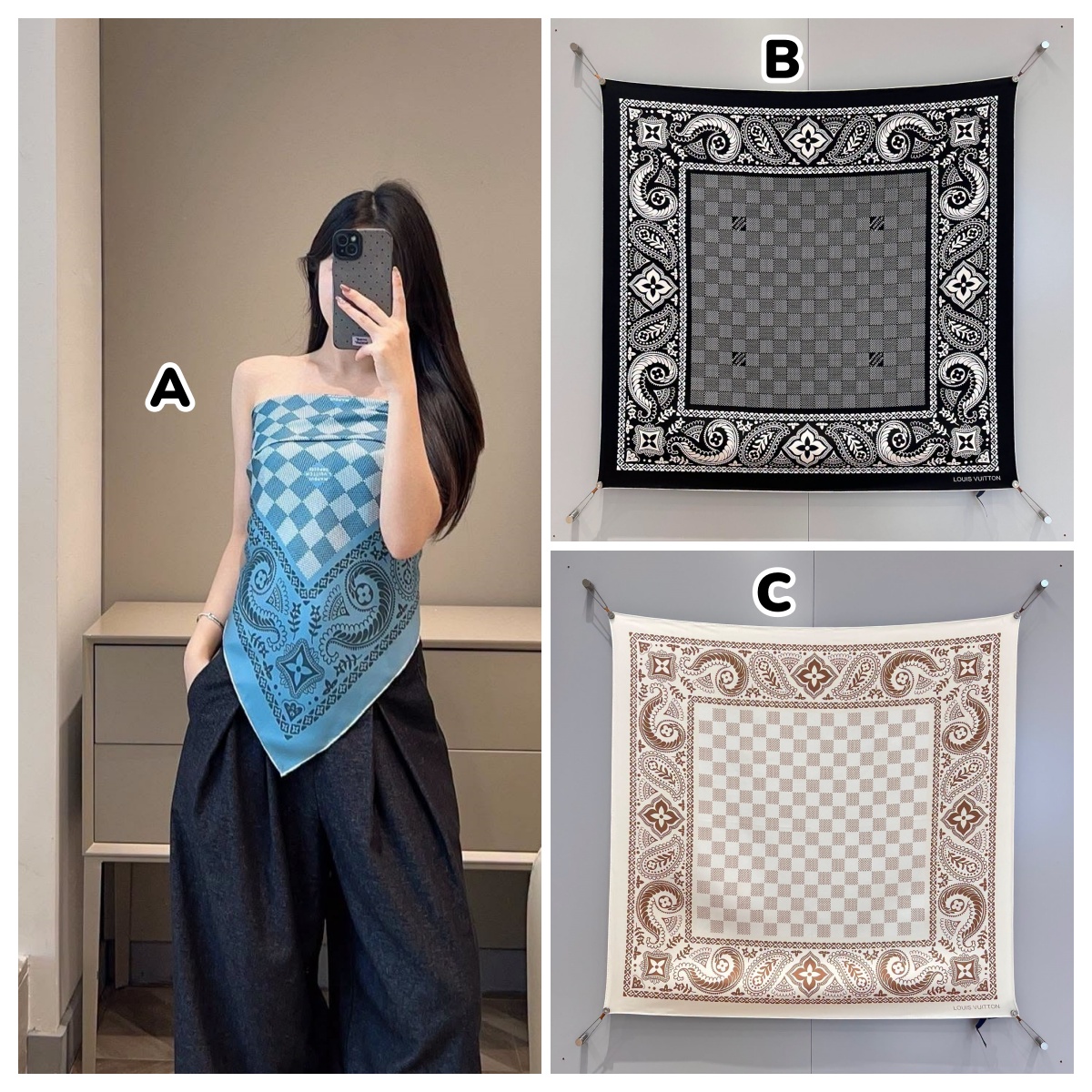 【原單】LV Paisley Bandana 佩斯利花紋頭巾 禮盒包裝