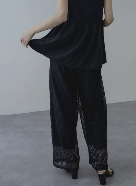 蕾絲休閒褲 - 2026 流行穿搭  蕾絲休閒褲 時尚穿搭 優雅日常 柔軟舒適 獨特設計 成人休閒 易於配搭 日本直送   #JP-I-260035