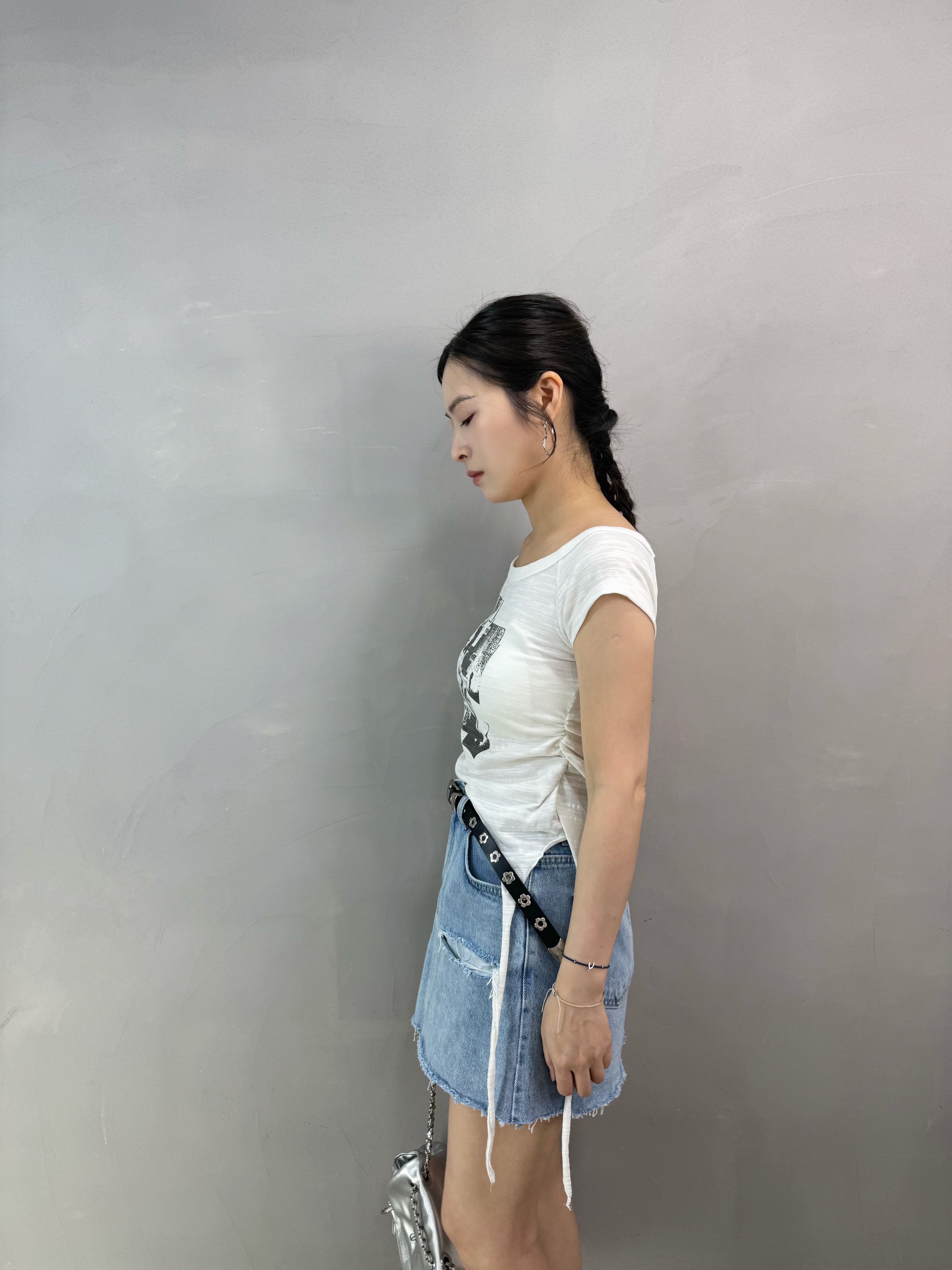 U76 設計感print Tee
