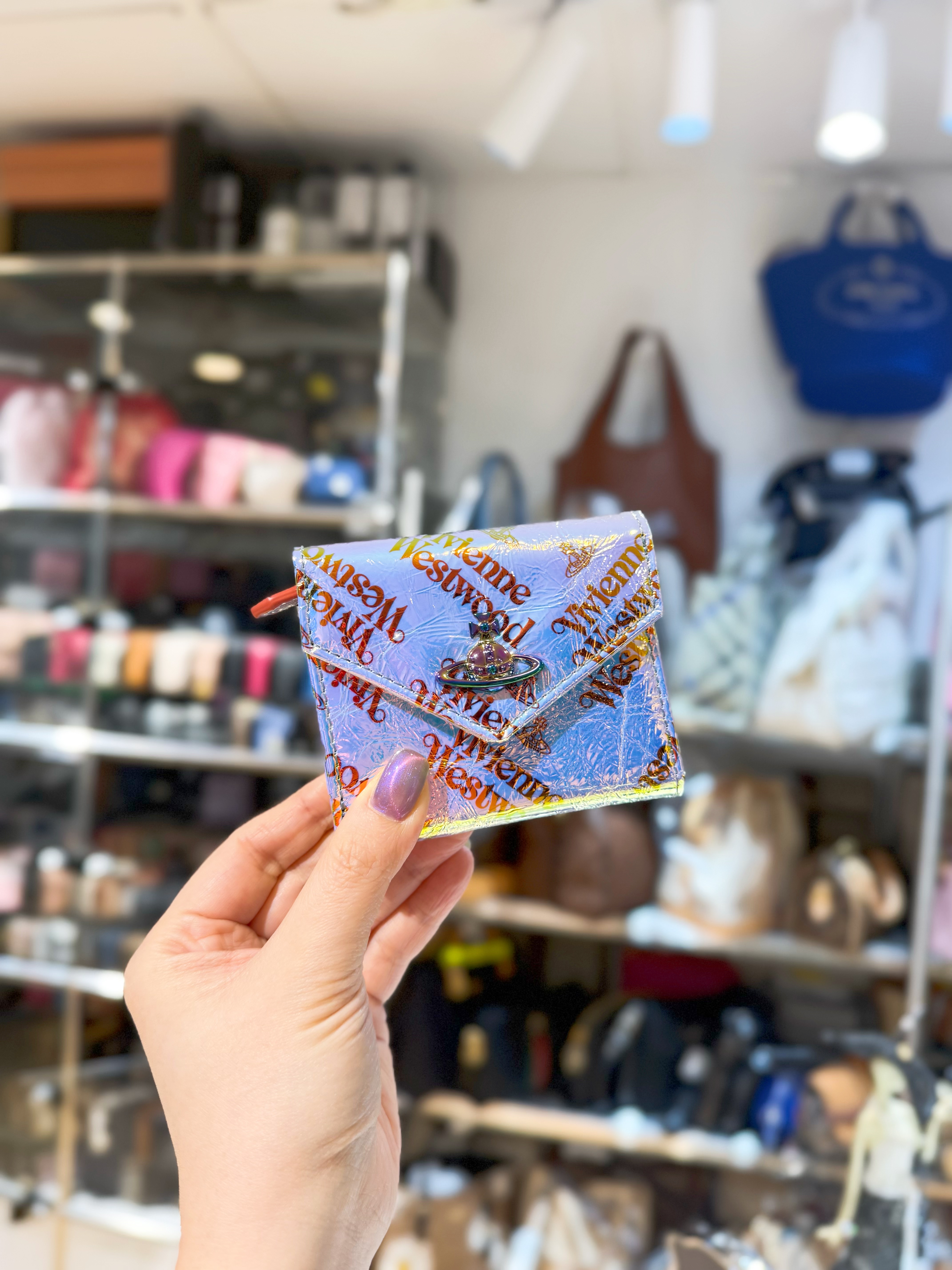 VW envelope wallet laser blue