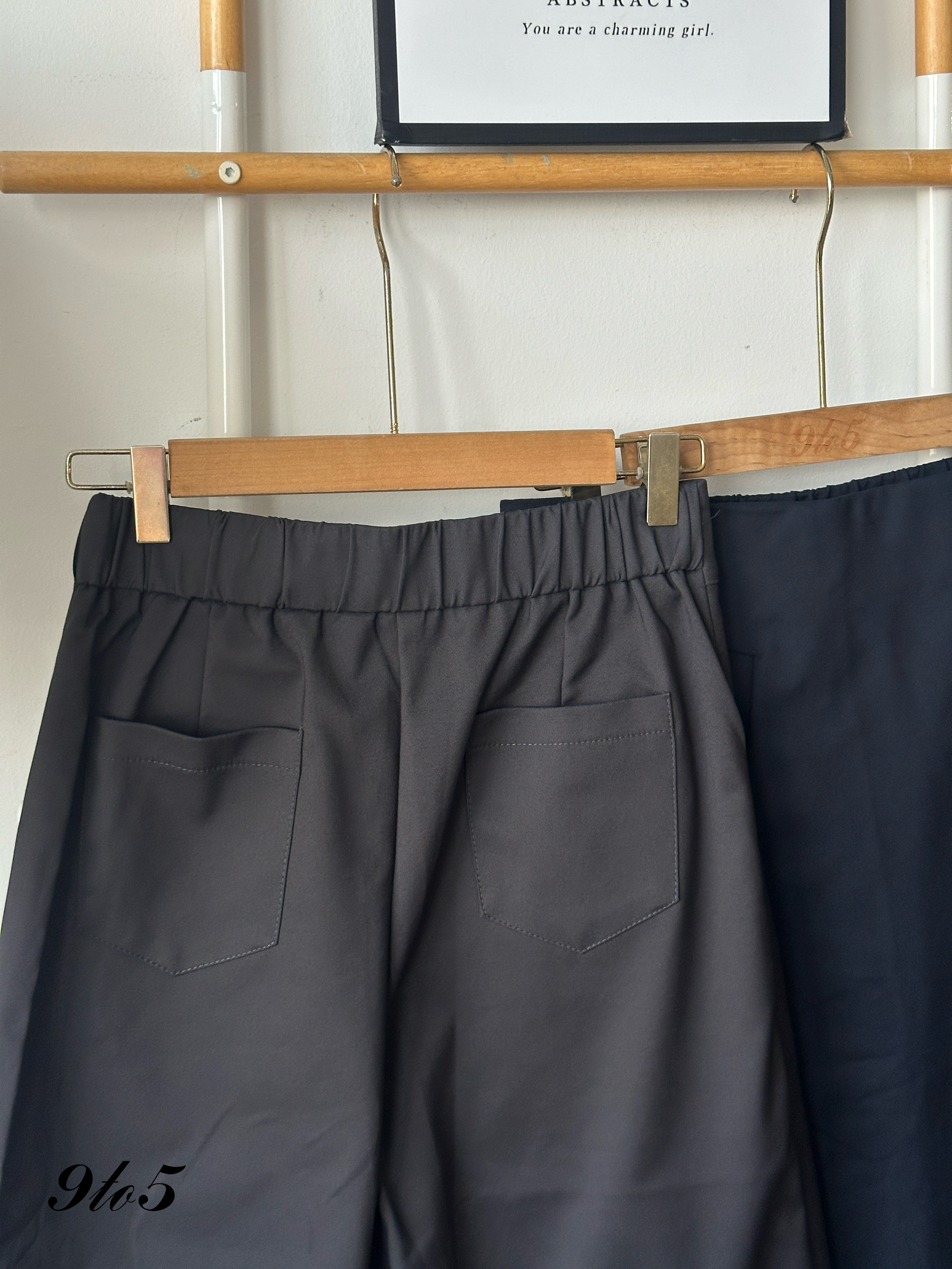S1883 A Line Skort - Dark Blue & Dark Grey