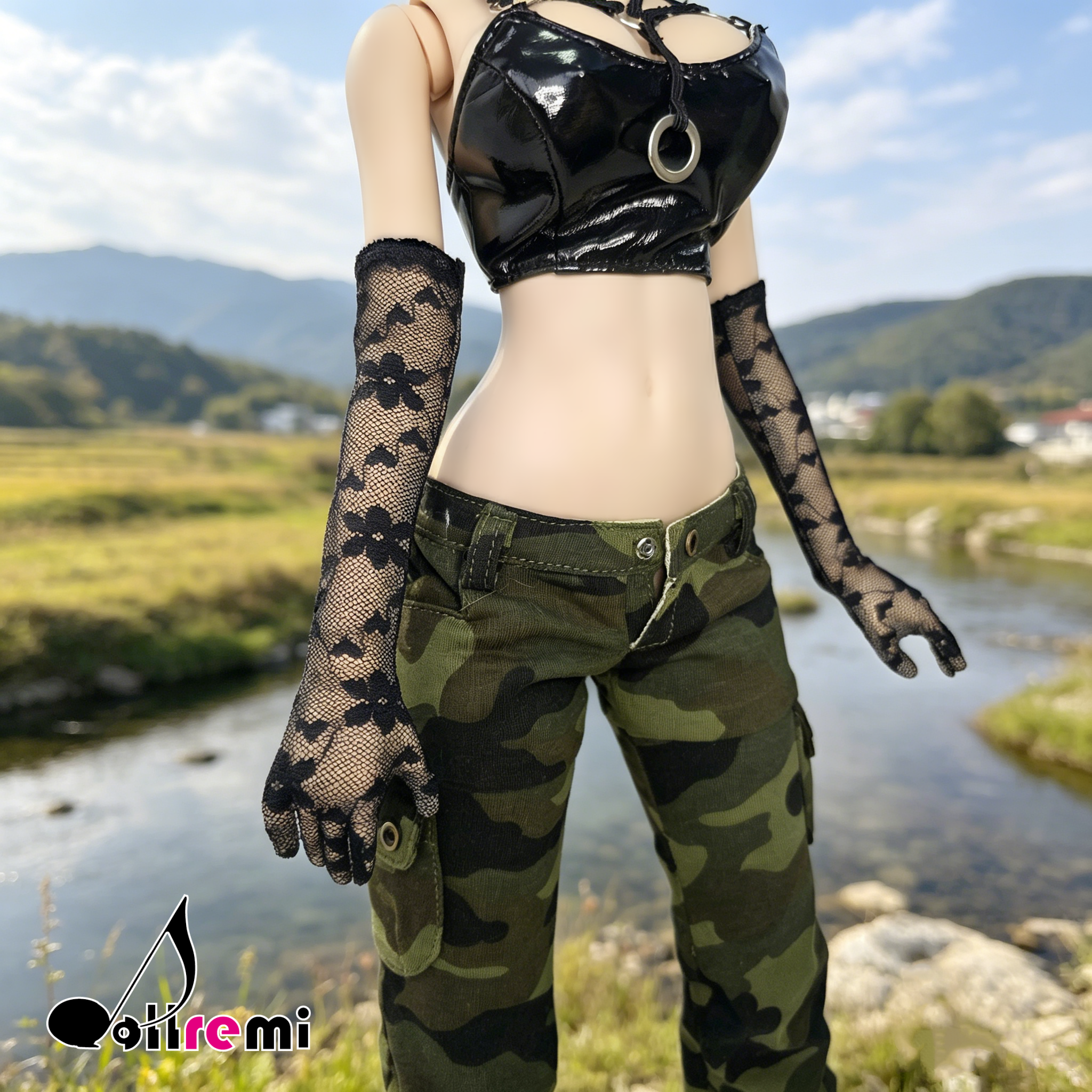 【dollremi】(A0121) 及肘蕾絲手套 Elbow-length Lace Gloves