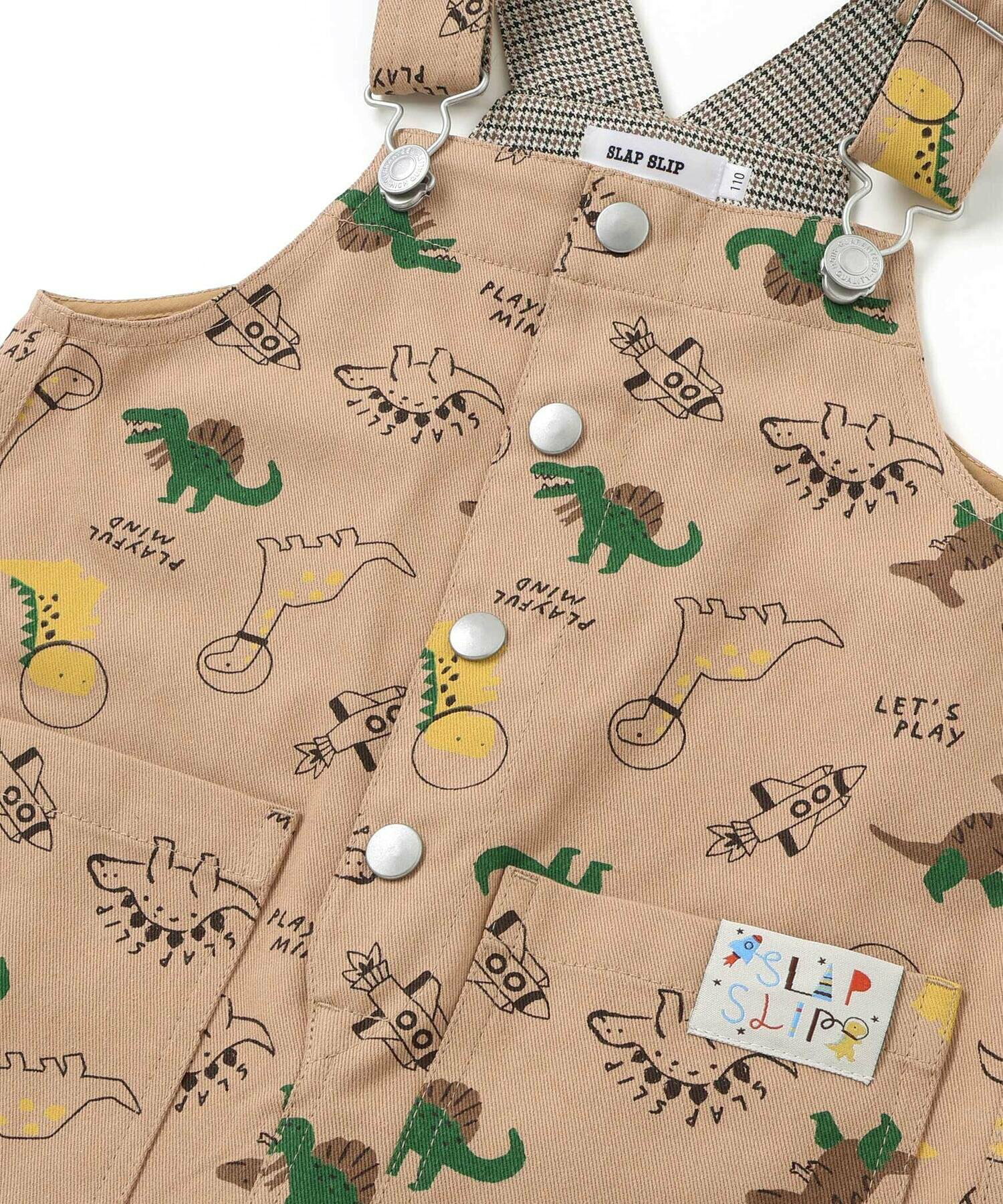 🆕【⭐訂購⭐】🌀 🇯🇵 日本直送🇯🇵 恐龍火箭印花 斜紋牛仔布 工人吊帶褲［2款選］🌀[ELBA-0180][260302]