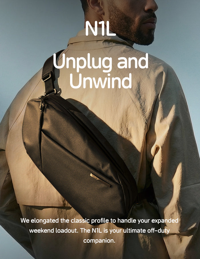 [香港行貨] NIID NEO Nomad 系列｜N1L LIMO 斜肩包 NEO Nomad Series | N1L LIMO - Crossbody Bag - 菱格黑 Diamond Grid Black | 石墨灰 Graphite Gary | 岩沙白 Pearly Gray