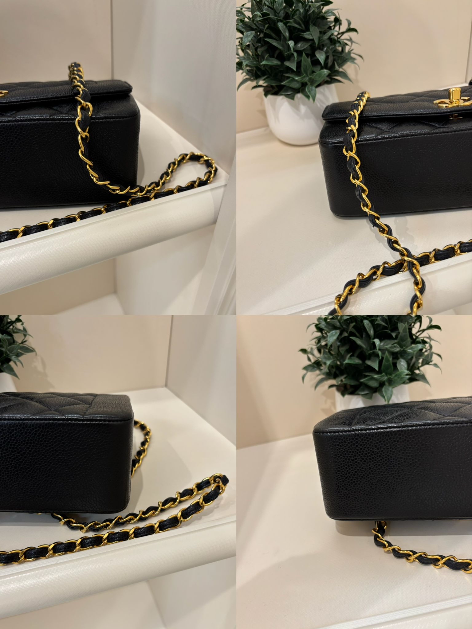 Chanel Diana Flap Bag 黑色荔枝牛皮金扣 100%Authentic, 95%New ✅Card ✅Dust bag✅Box