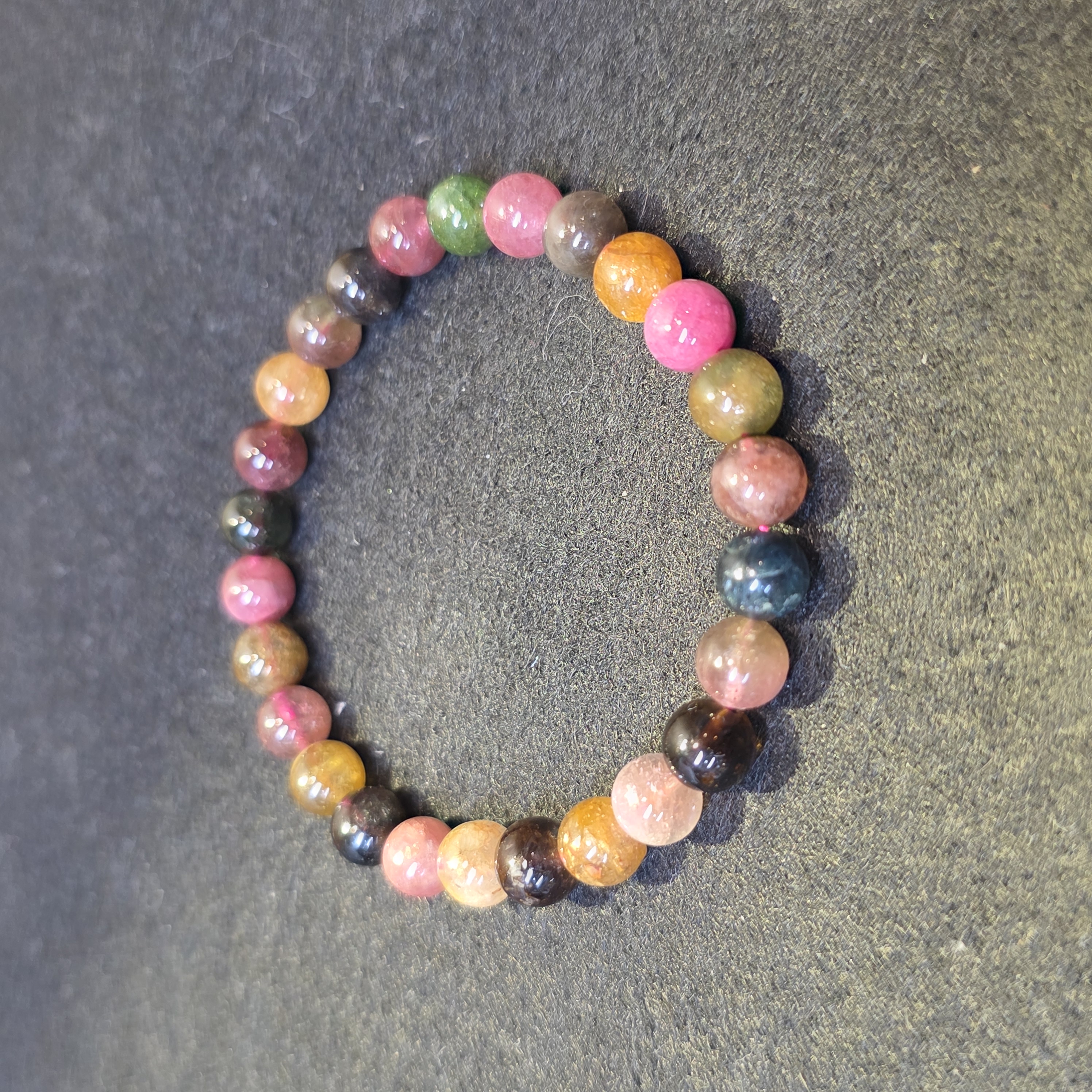 老礦彩碧璽手串(Tourmaline)