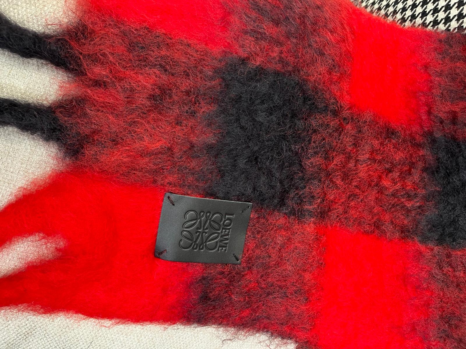 Loewe scarf Mohair ,Wool Muffler 190x31cm 100%Authentic,99%New