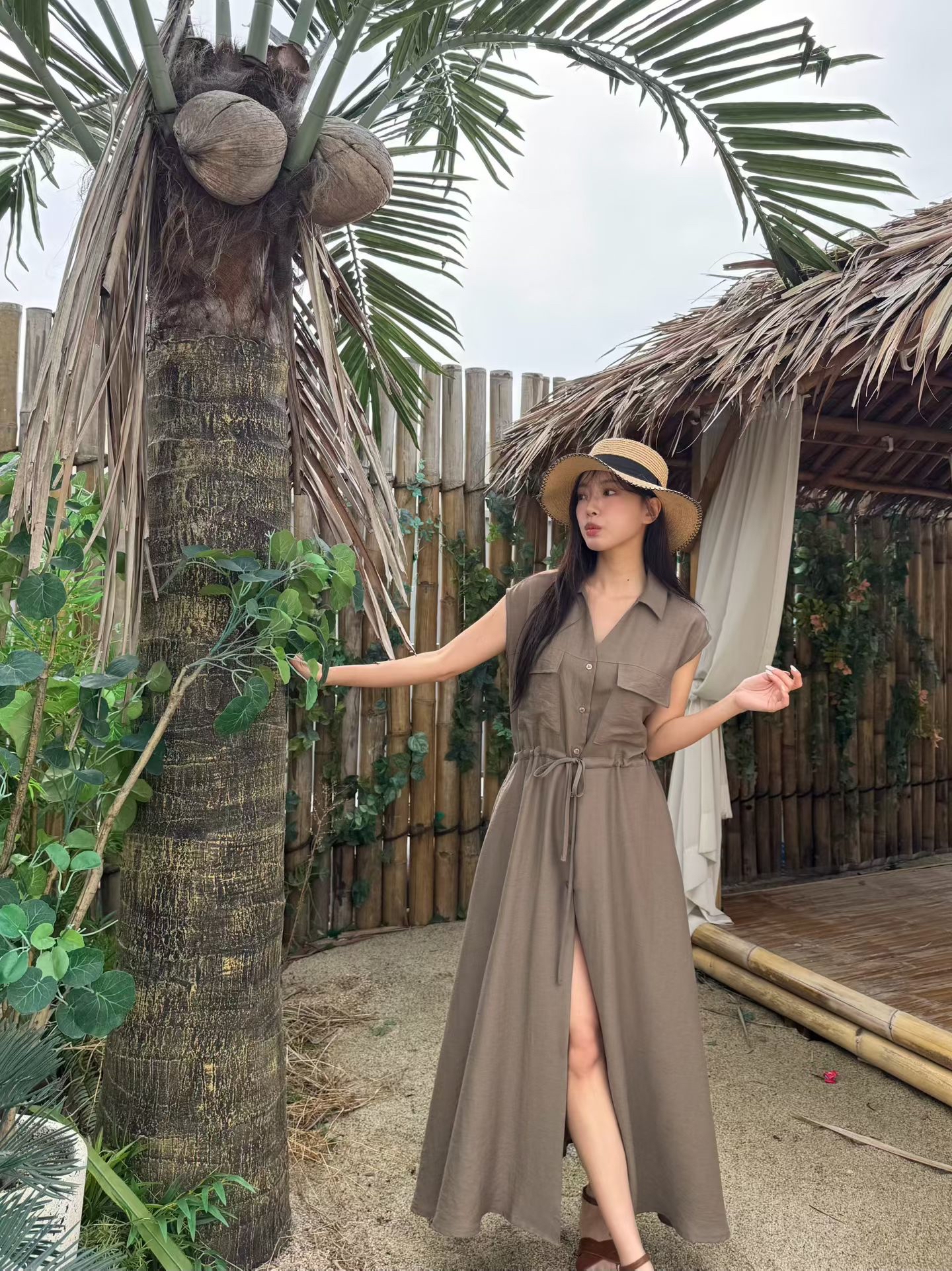 M12 束腰開叉連身裙