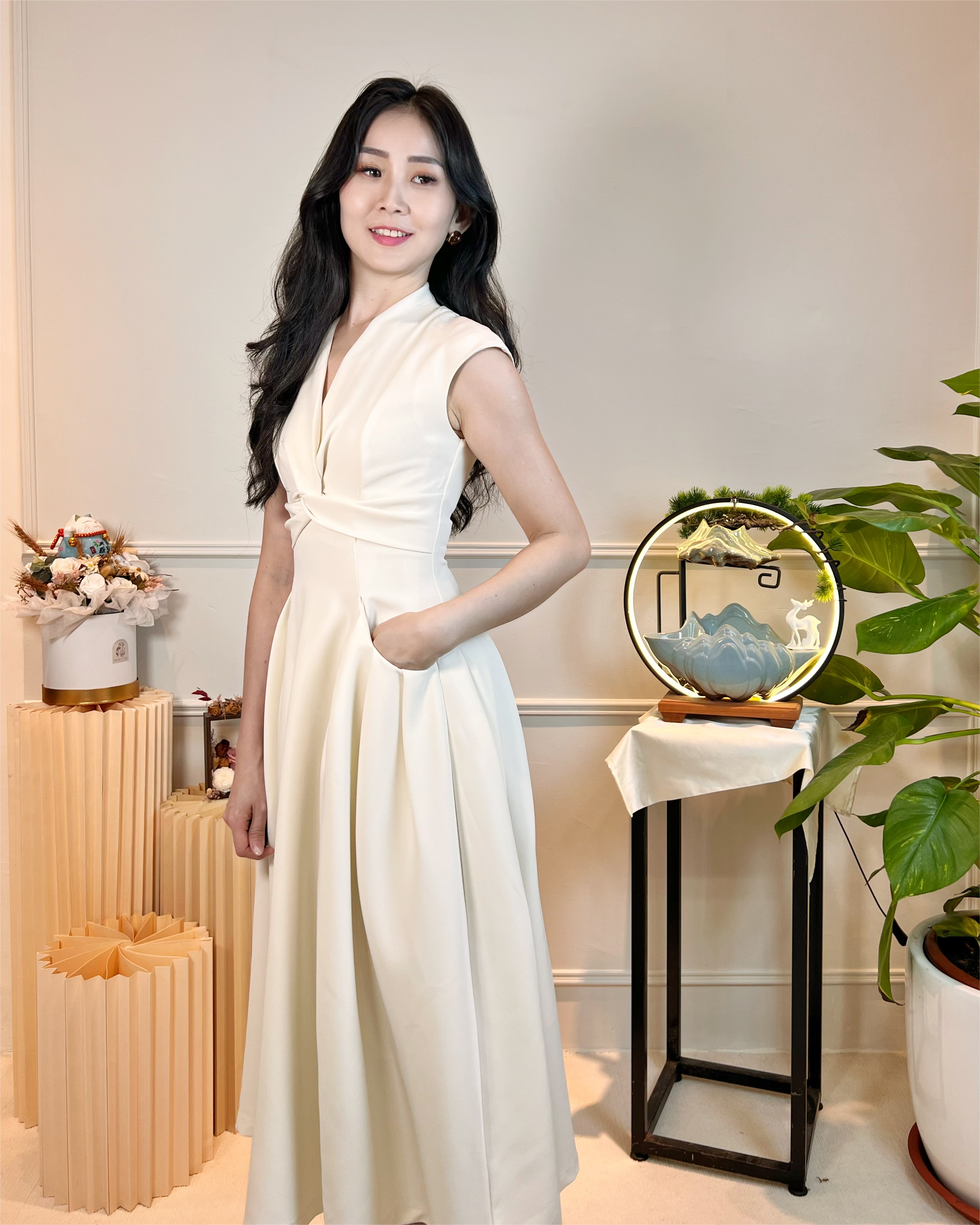 5092 Elena Grace Midi Dress