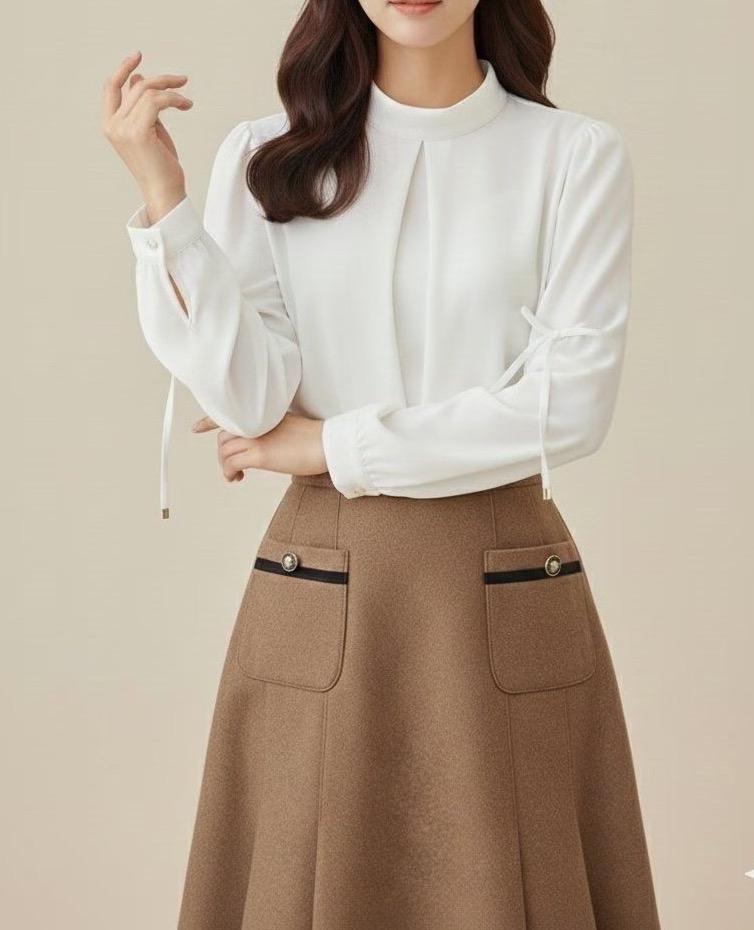 OL050 企領氣質雪紡Top