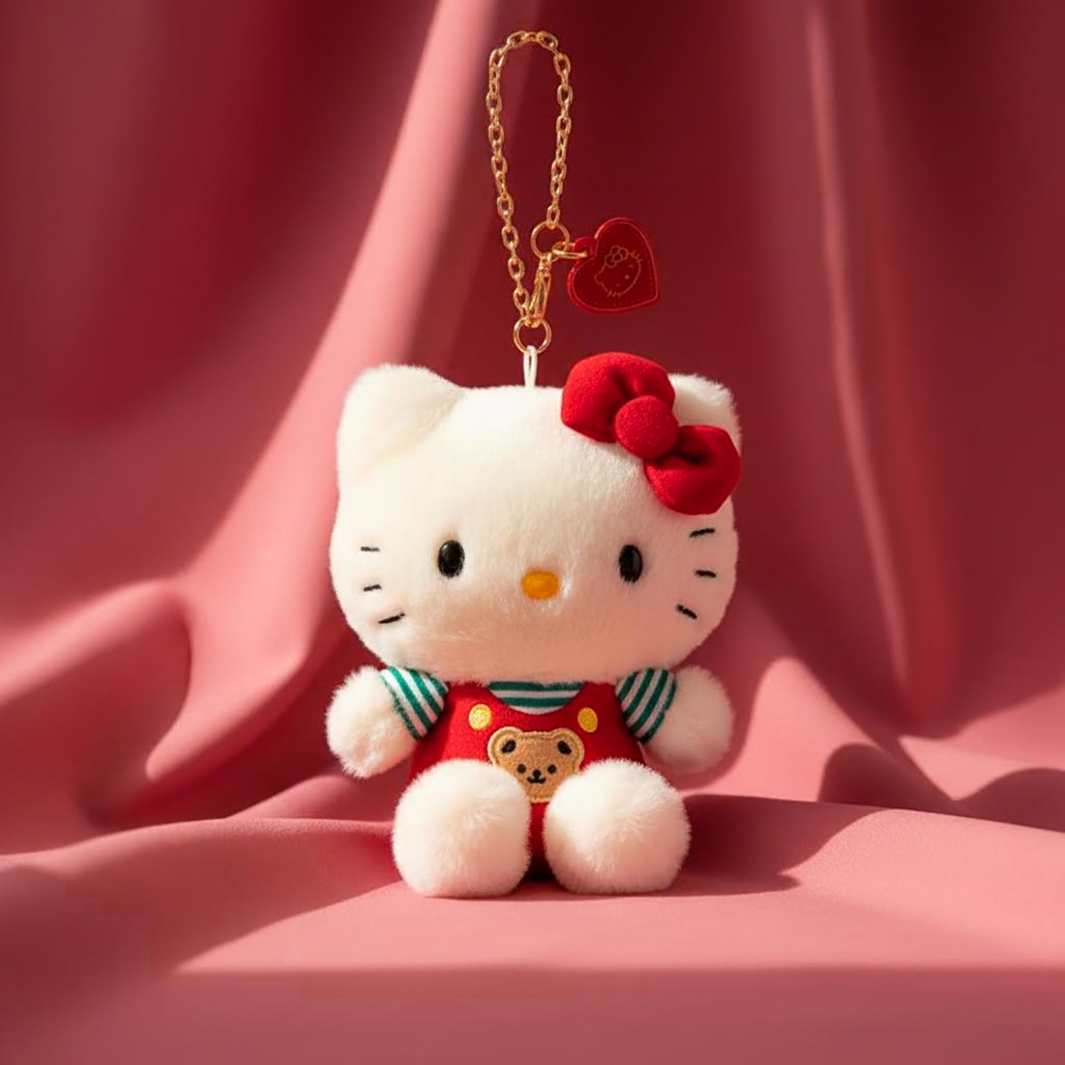 Sanrio - 公仔掛飾 (復古Hello Kitty吊帶褲款)