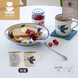 日本美濃燒藍花藍鳥系列馬克杯