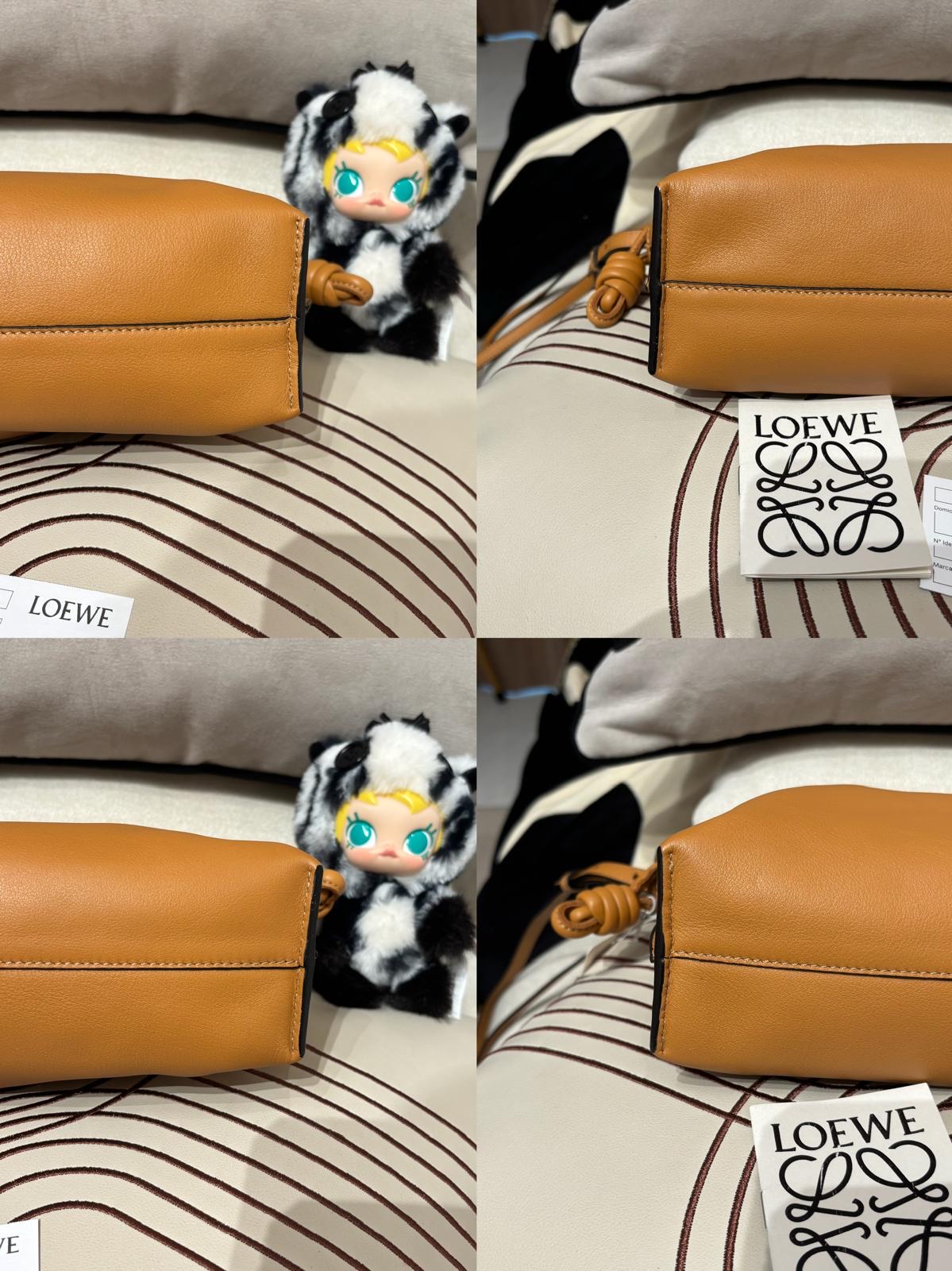 Loewe Flamenco Warm Desert Calfskin 100%Authentic, 98%New ✅Tap Booklet✅Dust bag