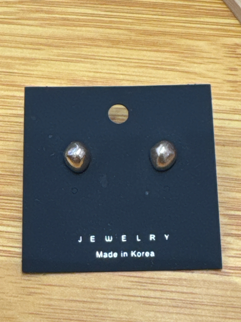 Ocr 3D Irregular Half Round Vintage Stud Earrings