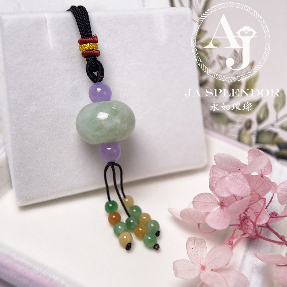 JN-21 天然翡翠A玉 串串金路路通吊墜