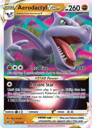 Pokemon TCG Lost Origin - Aerodactyl VSTAR-093/196