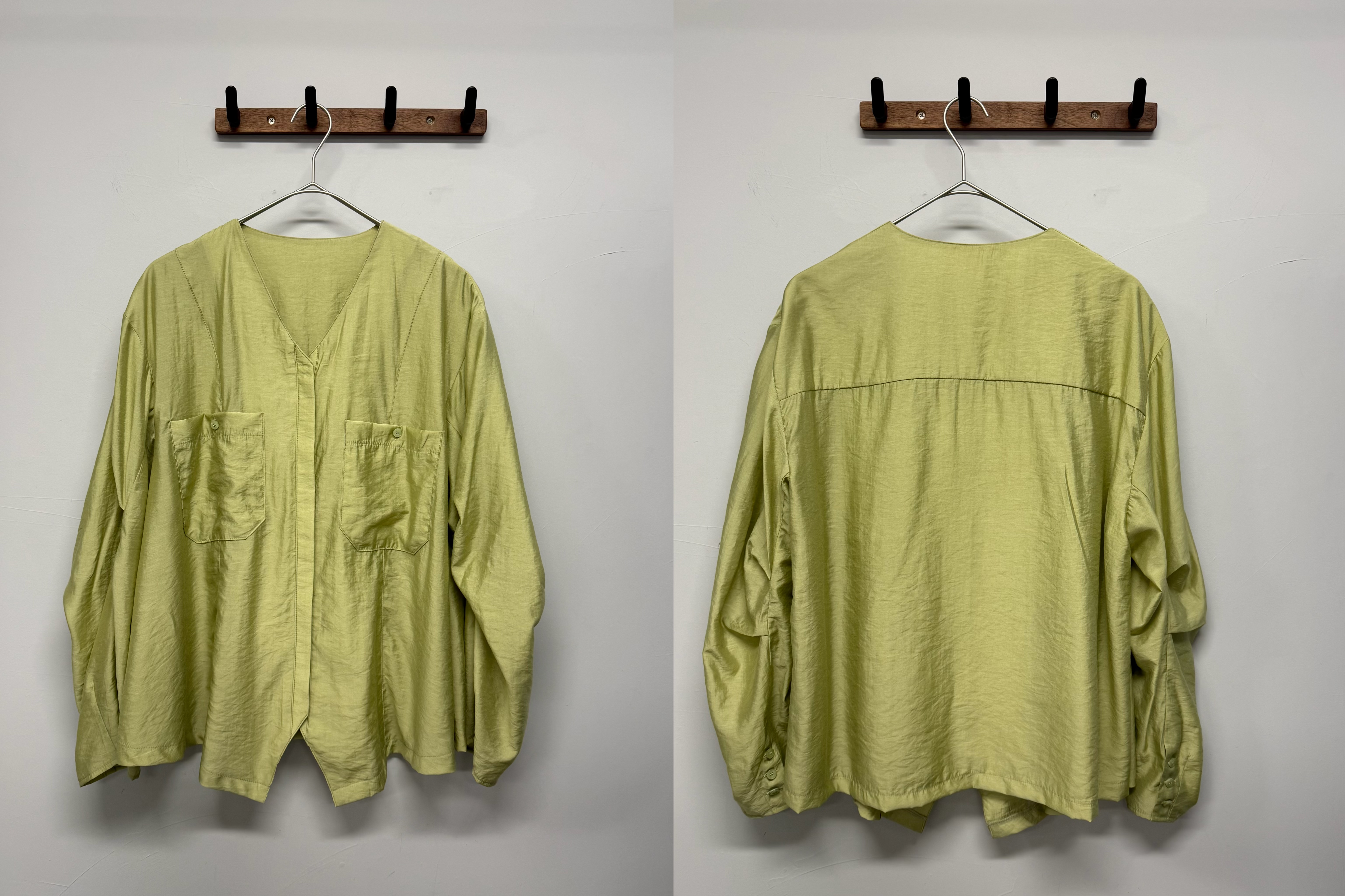 Organza v-neck shirt #sh28