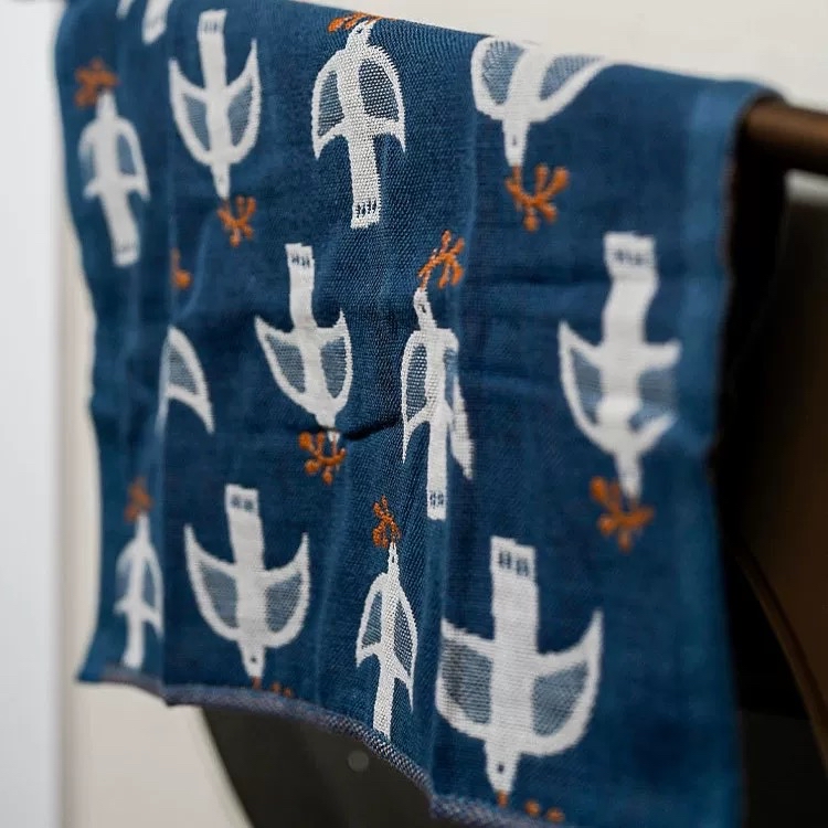 日本製純棉飛鳥花朵抹布