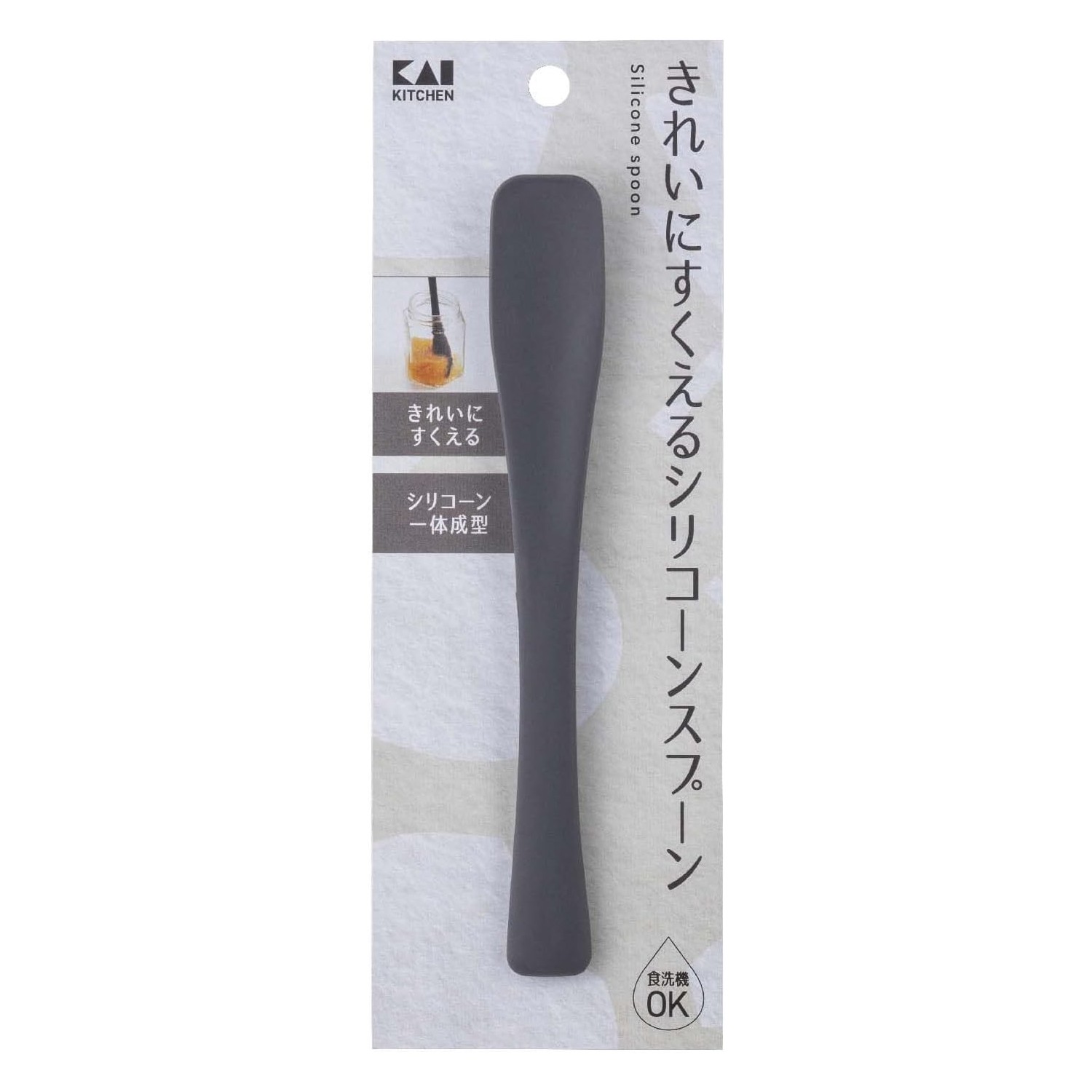 🔥🔥【日本直送《貝印》無縫一體成型矽膠小刮匙】