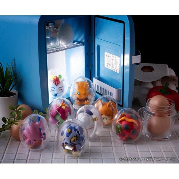 (預訂訂金 $200) (總價 $672) MegaHouse MEGA EGG FIGURE Digimon Adventure Oyasumi Digicolle! 數碼暴龍 套裝 (原盒8個) (1套8款) (行版)