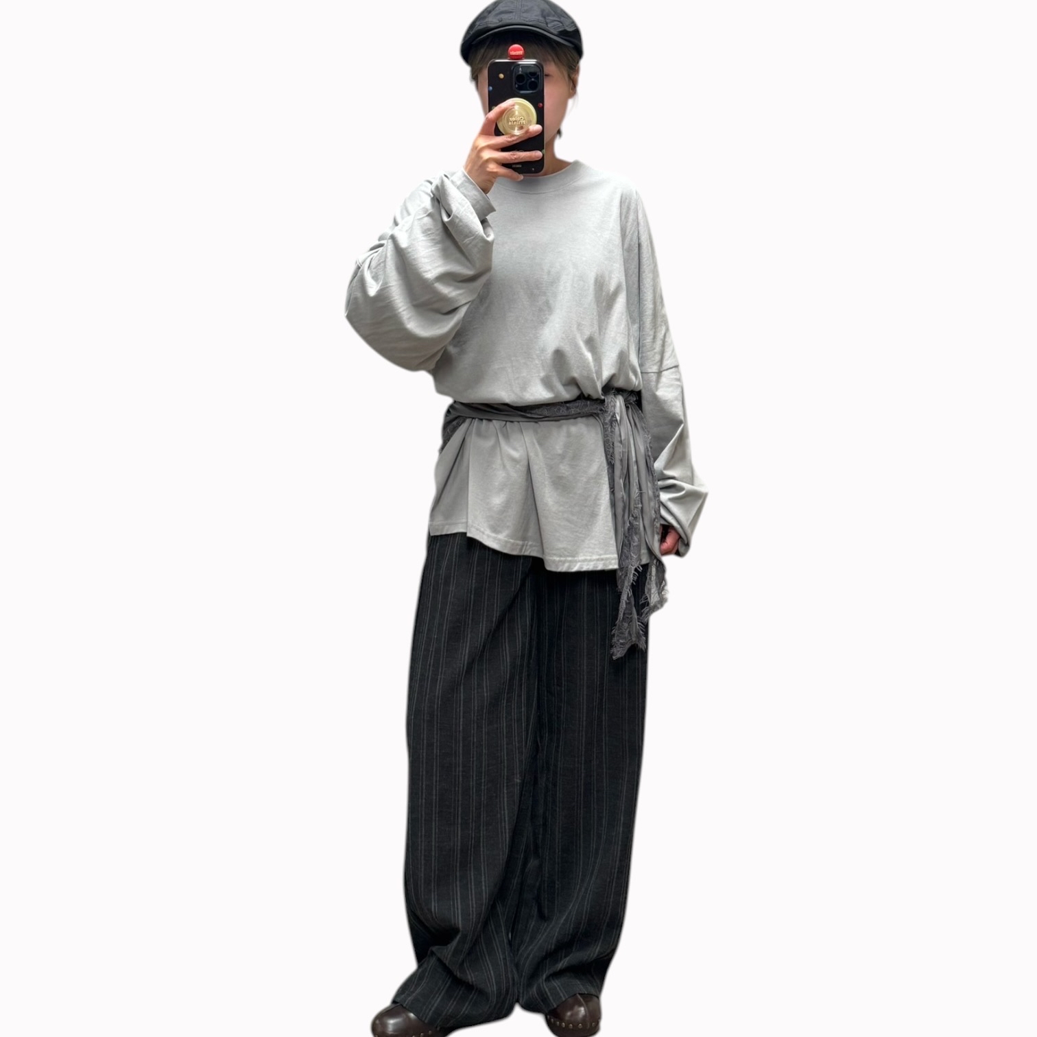 221039 暗紋混麻長褲